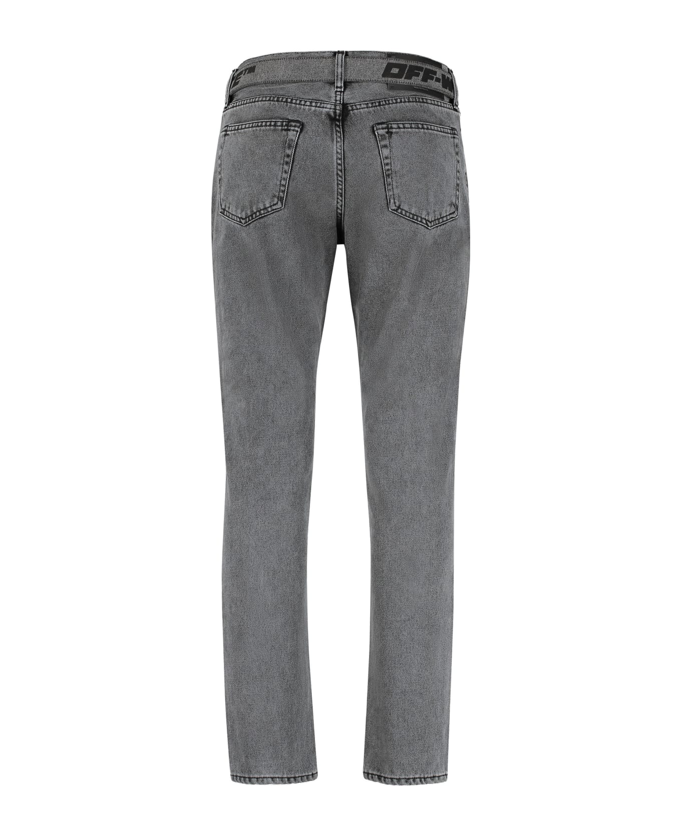 Off-White Belted Skinny Jeans - grey
