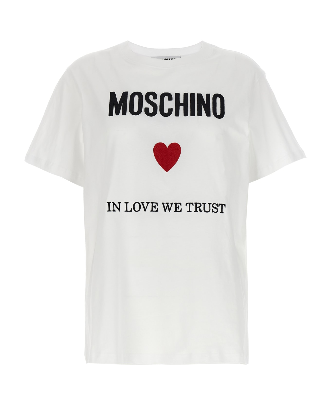 Moschino 'in Love We Trust' T-shirt - Bianco Tシャツ