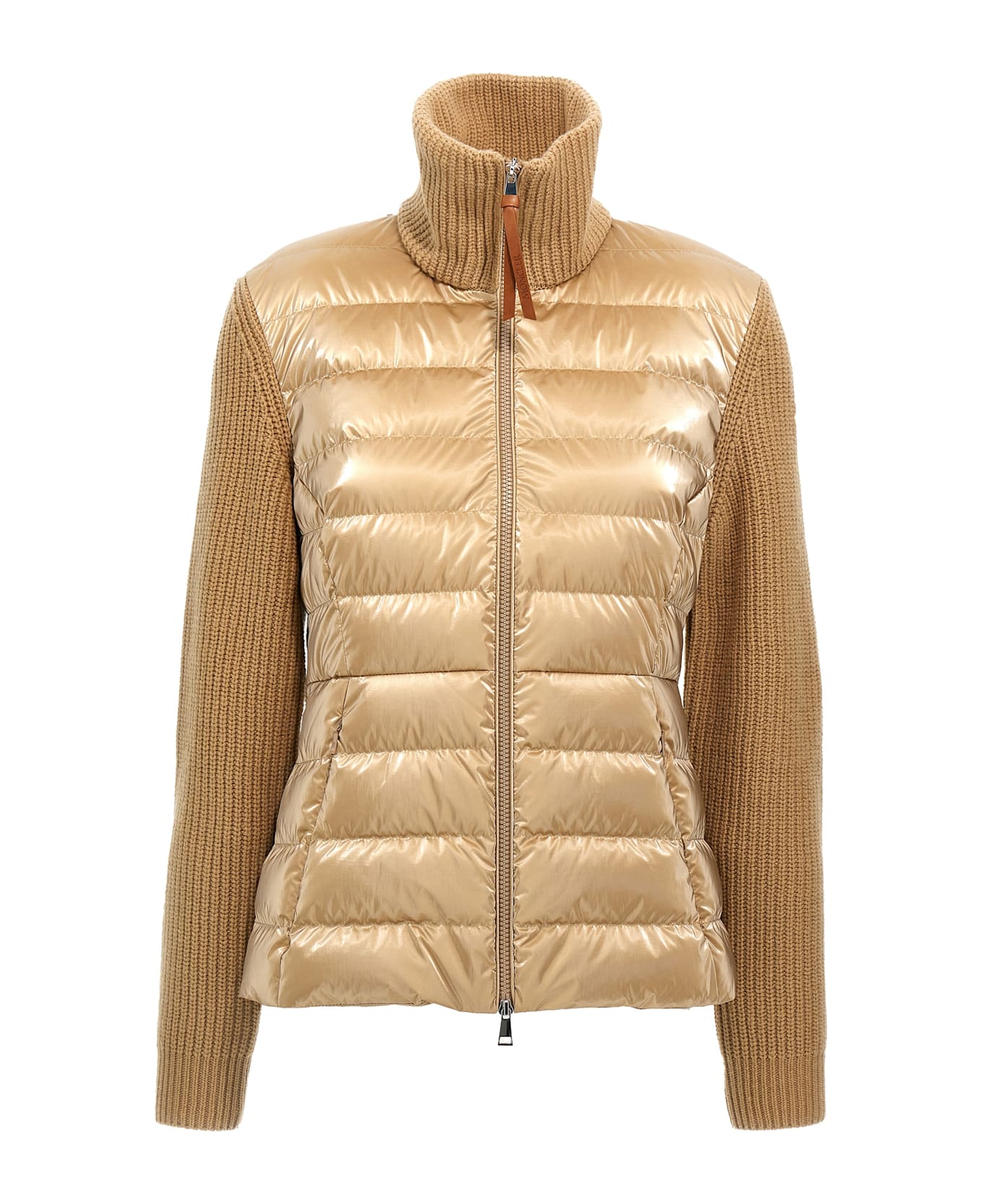 Moncler Two-material Cardigan - Beige