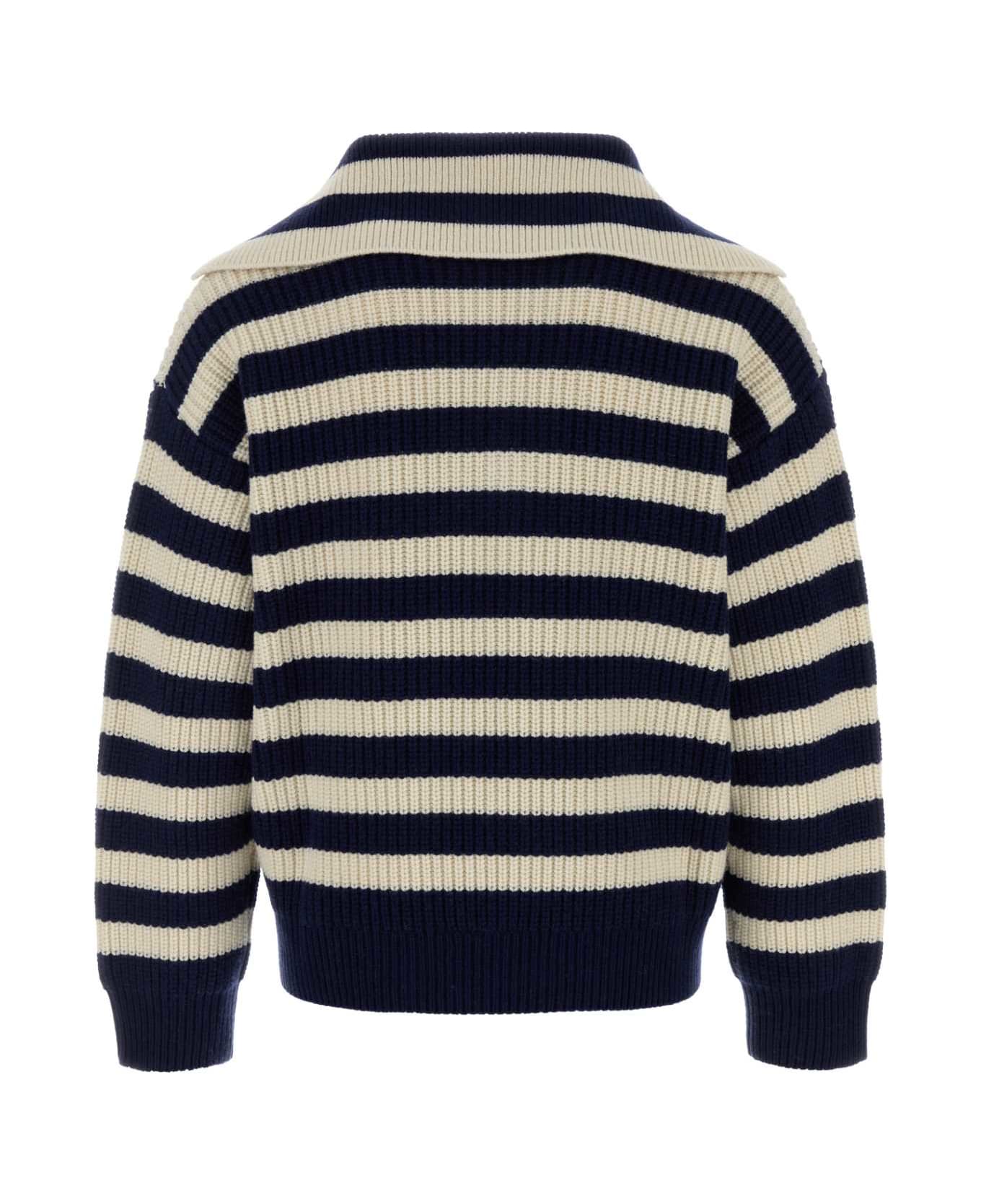 Bottega Veneta Embroidered Wool Blend Polo Shirt - STARRYNIGHTDOVE