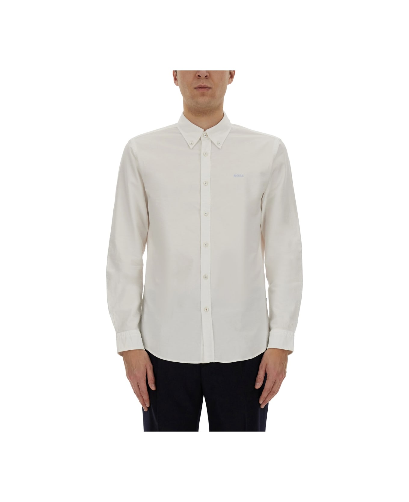 Hugo Boss Cotton Shirt - WHITE