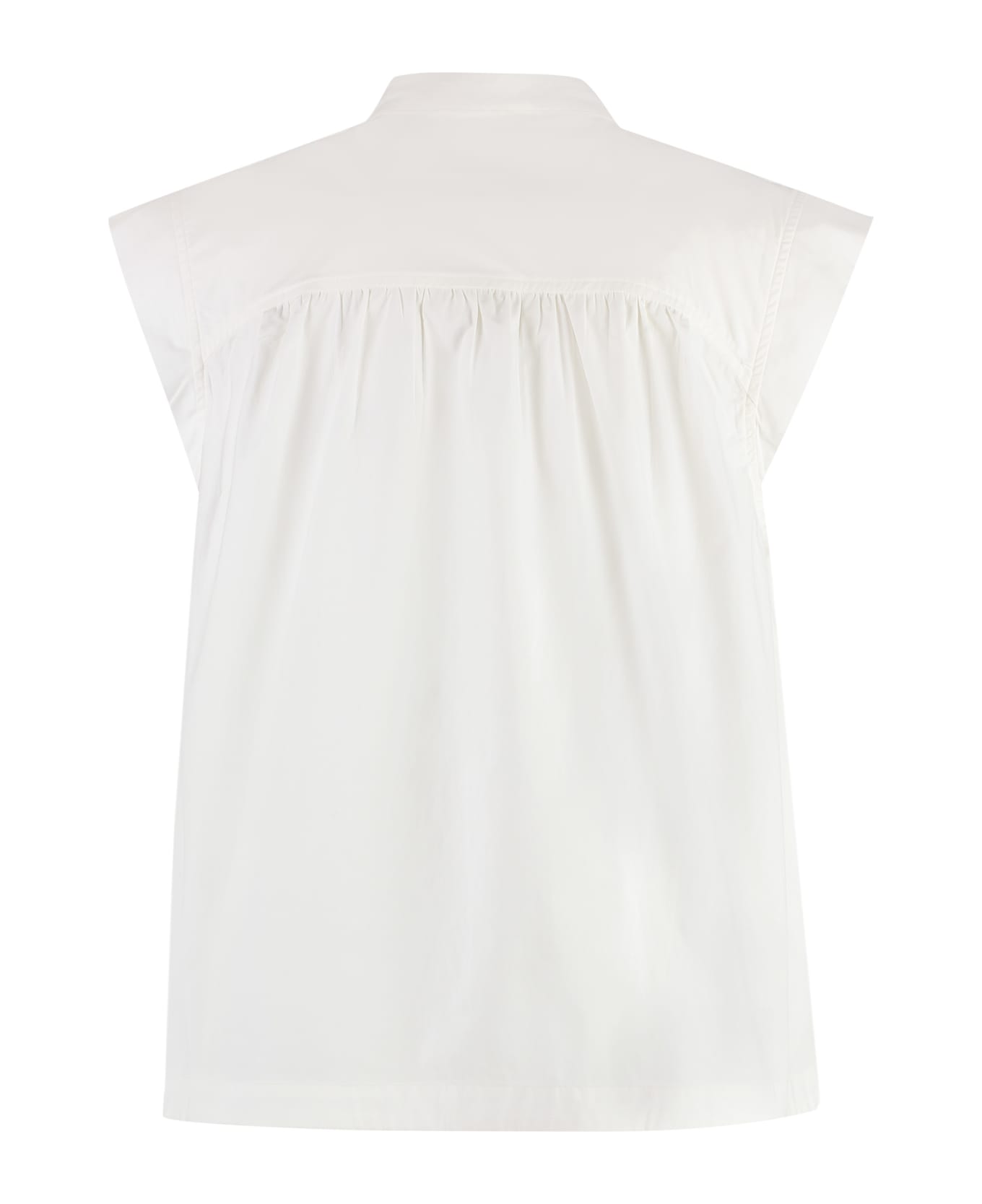 Yves Salomon Cotton Poplin Top - White