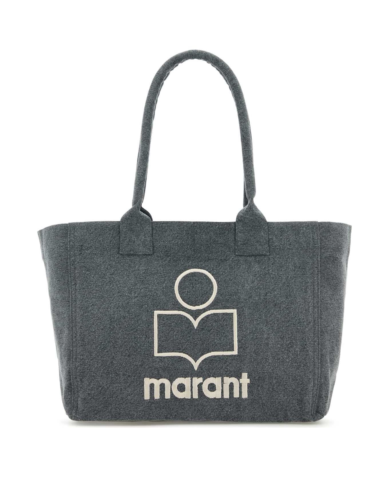 Isabel Marant Slate Cotton Yenky Zipped Shopping Bag - FADEDBLACK