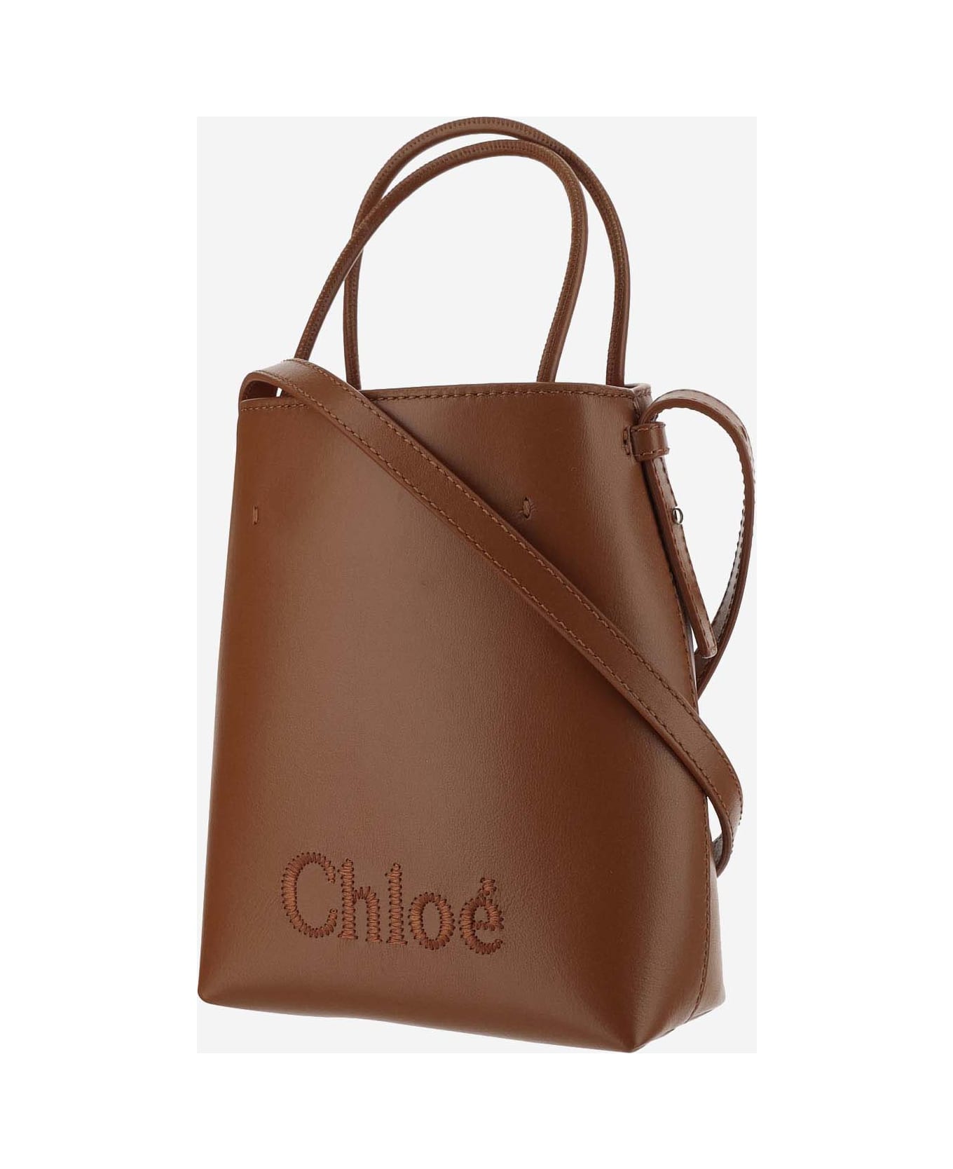 Chloé Sense Micro Tote Bag - Brown