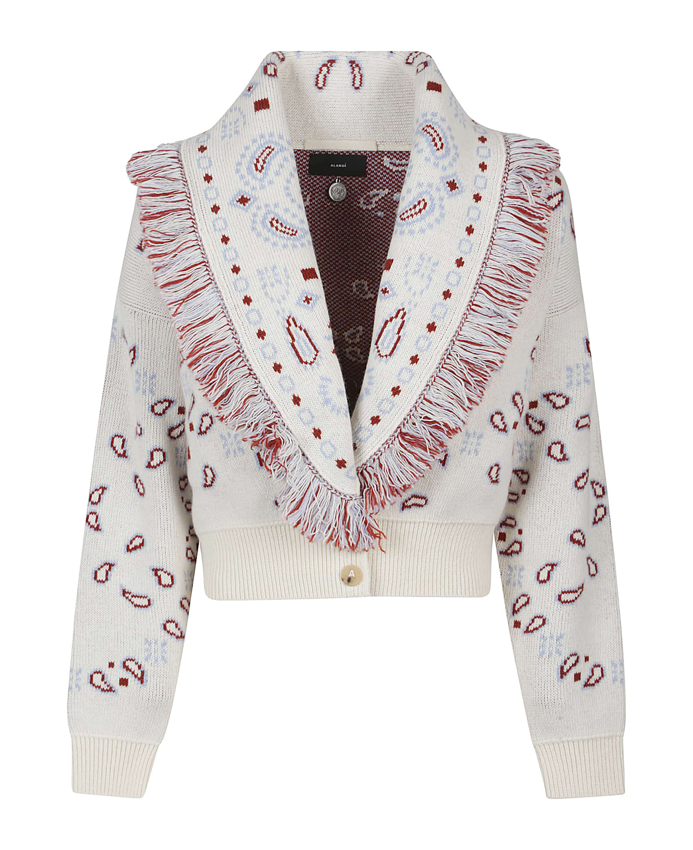 Alanui Bandana Jacquard Cardi-bomber - CHALKMA