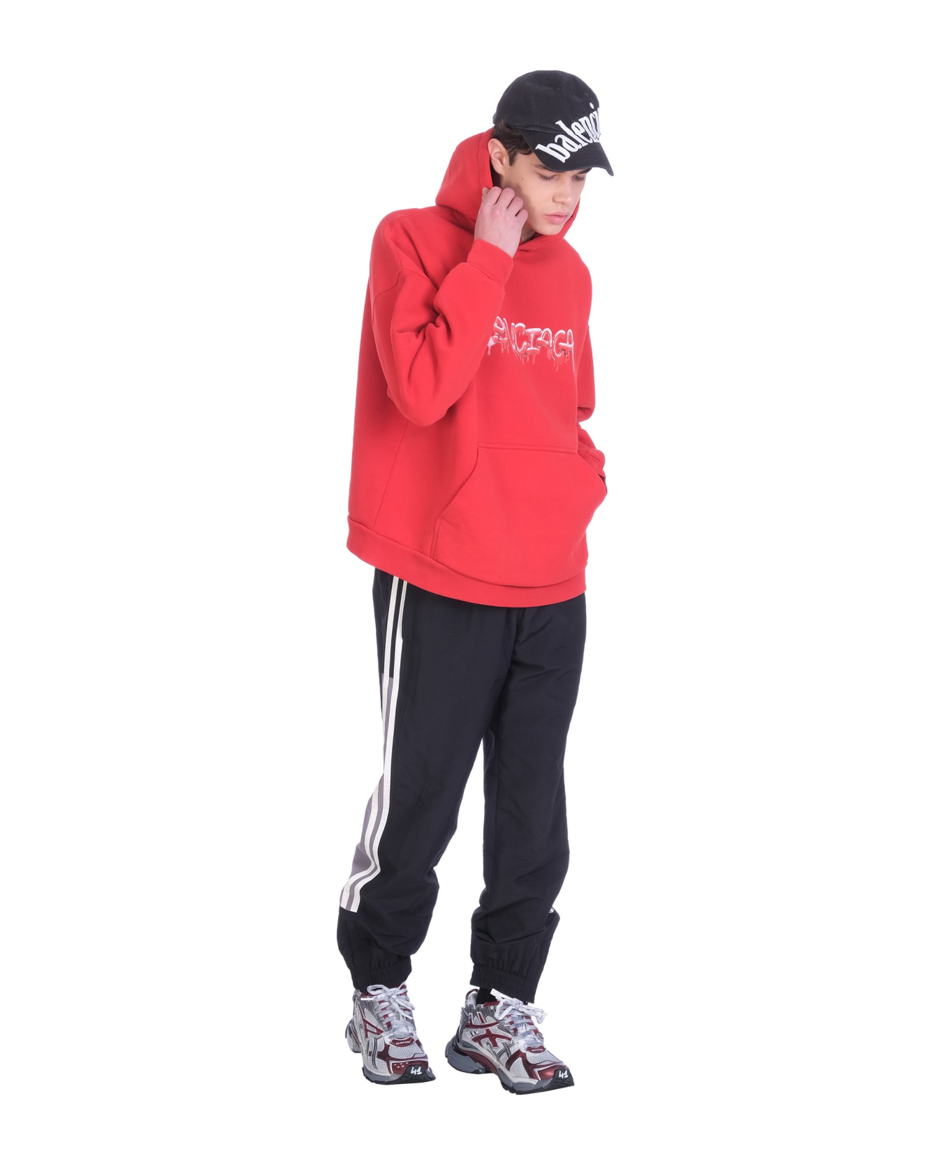 Balenciaga Sweatshirt In Red Cotton - red