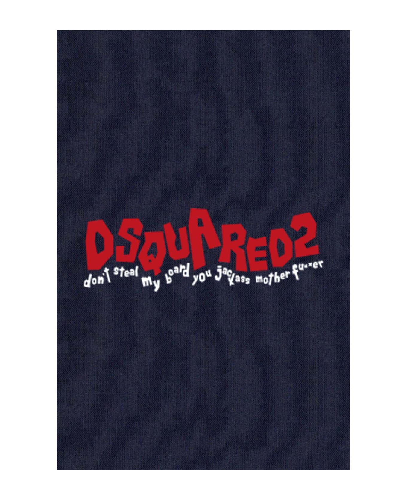 Dsquared2 Don T Steal My Board Logo Print T-shirt - Navy blue