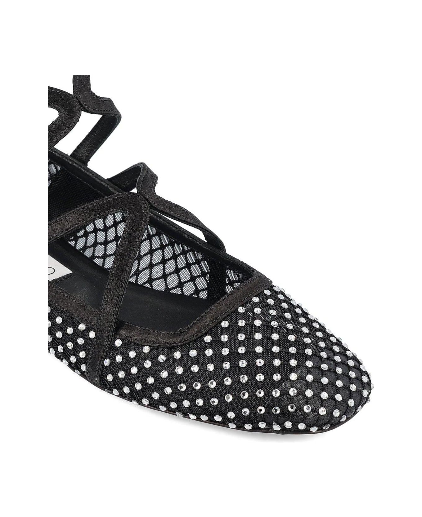 Jimmy Choo Astoria Ankle Strap Flats - Black