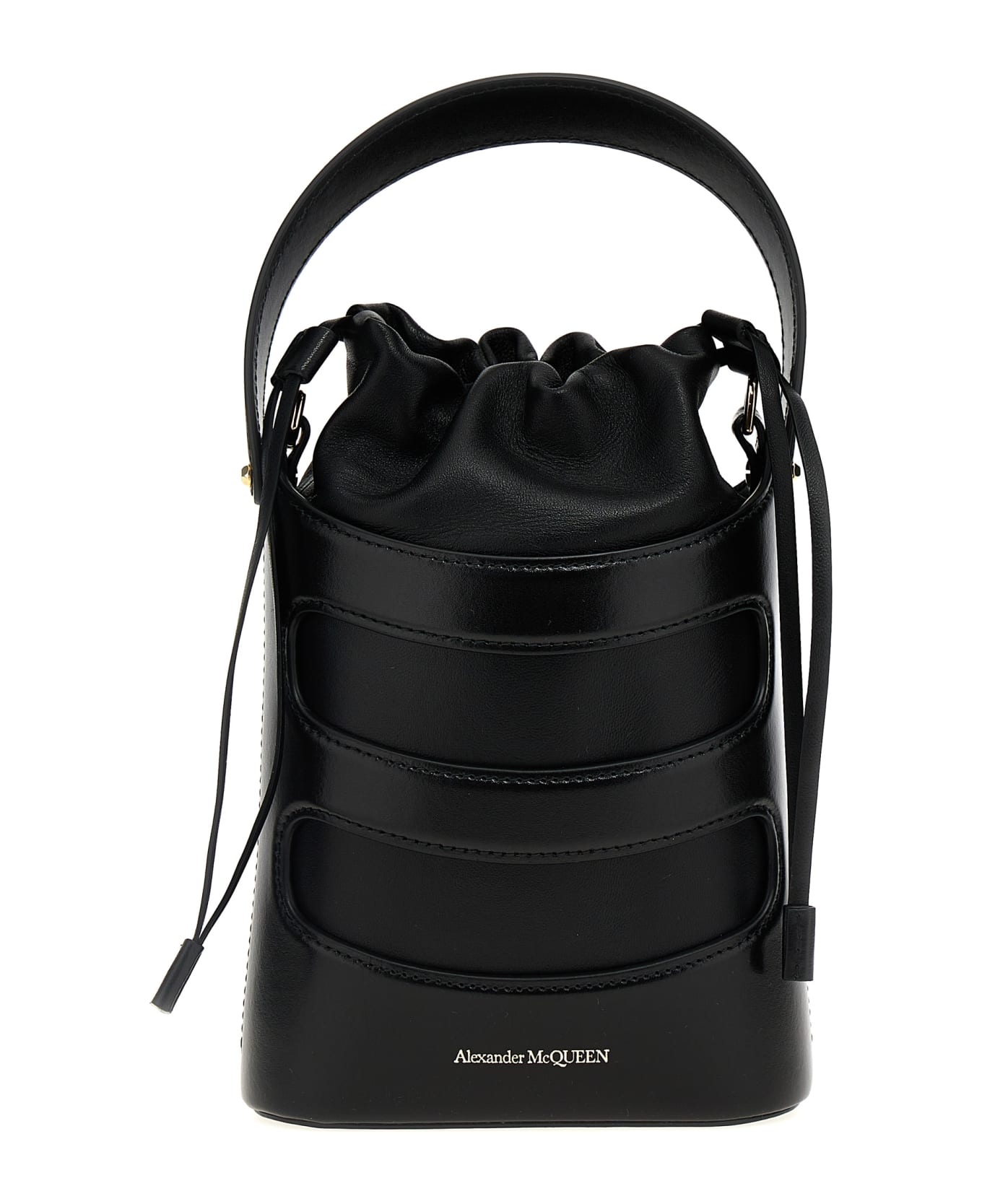 Alexander McQueen 'the Rise Mini' Bucket Bag - Black  