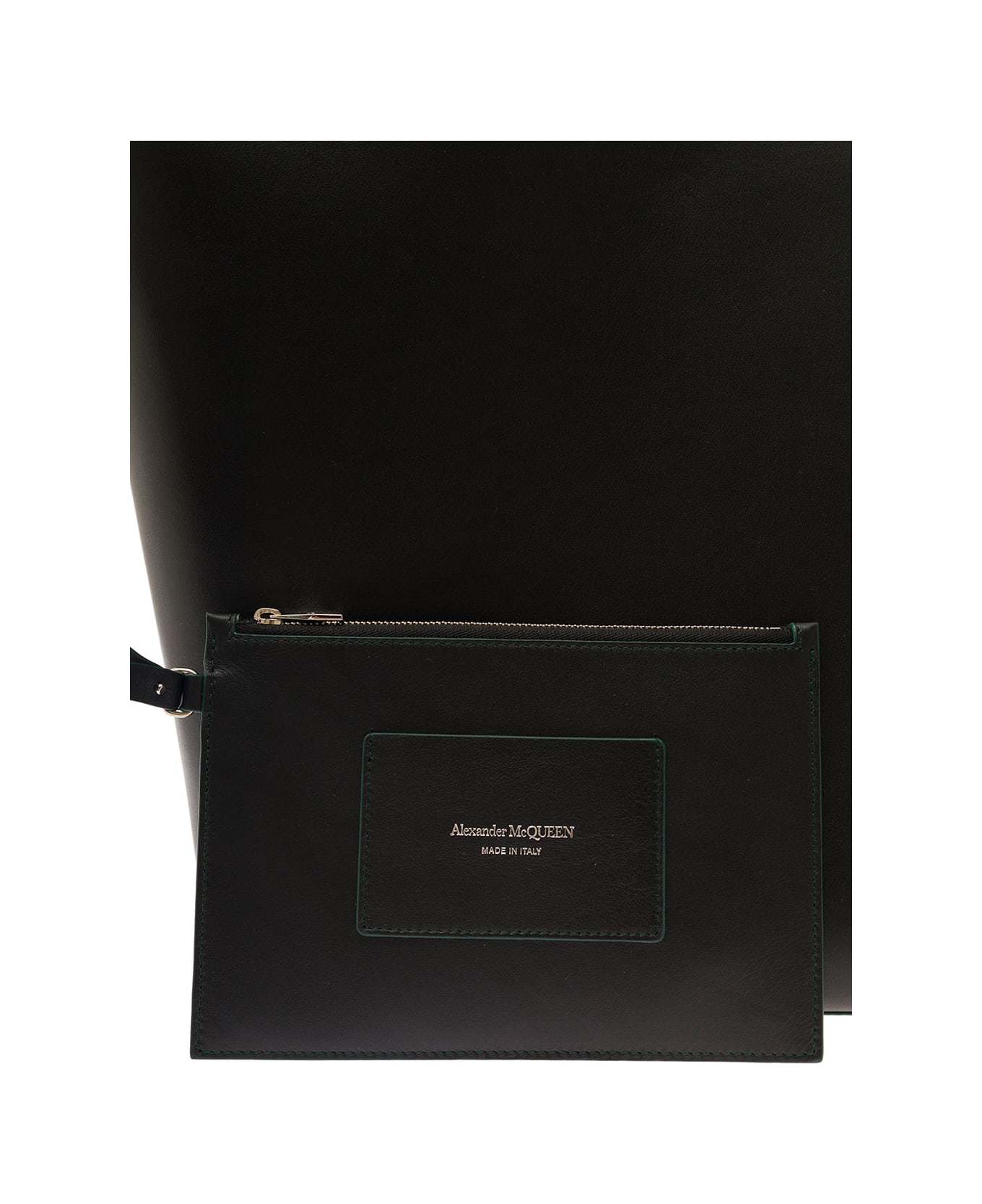 Alexander McQueen 'the Small Square Bow' Black Shopping Bag With A Cut-out Bow Section In Leather Man - Black トートバッグ