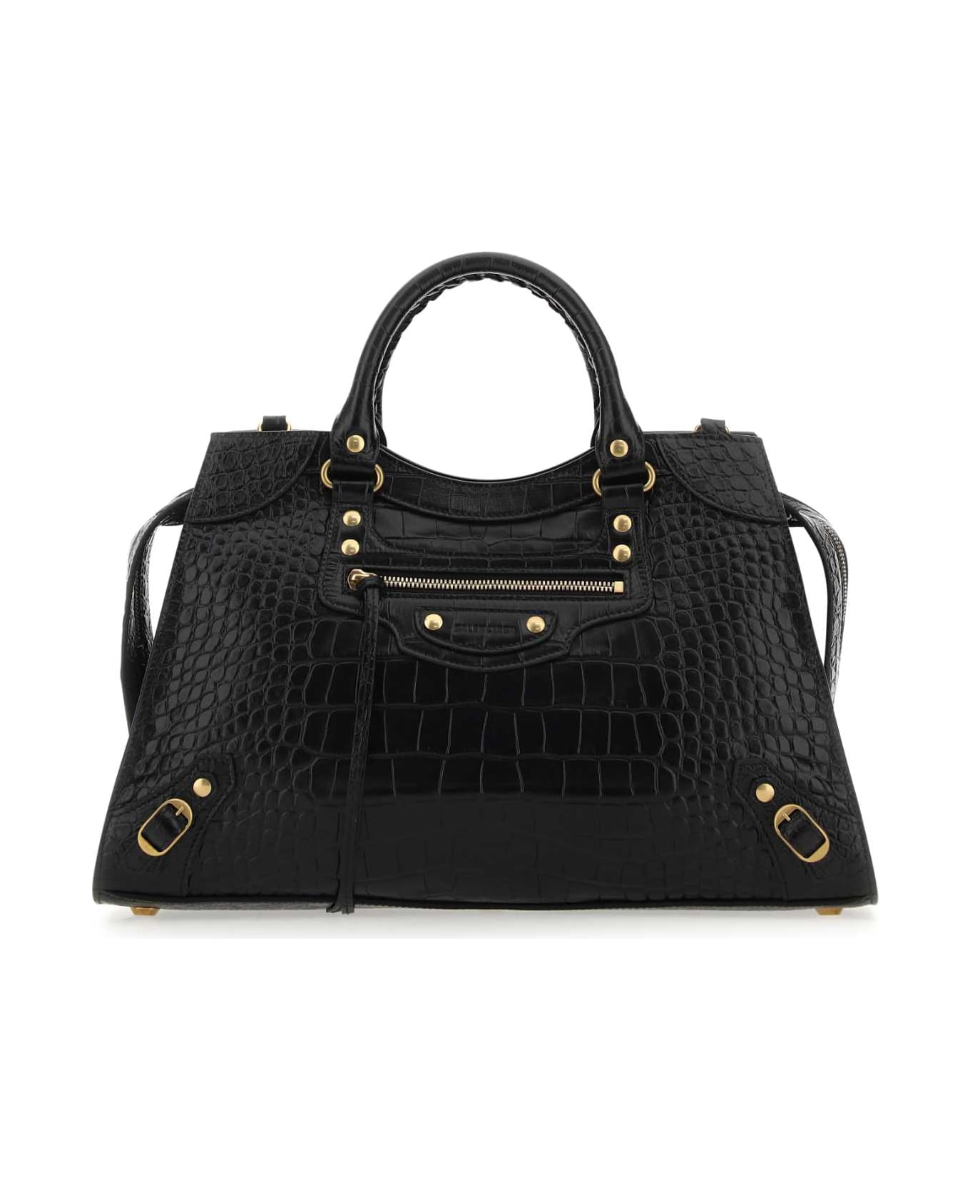 Balenciaga Black Leather Neo Classic City Handbag - Black