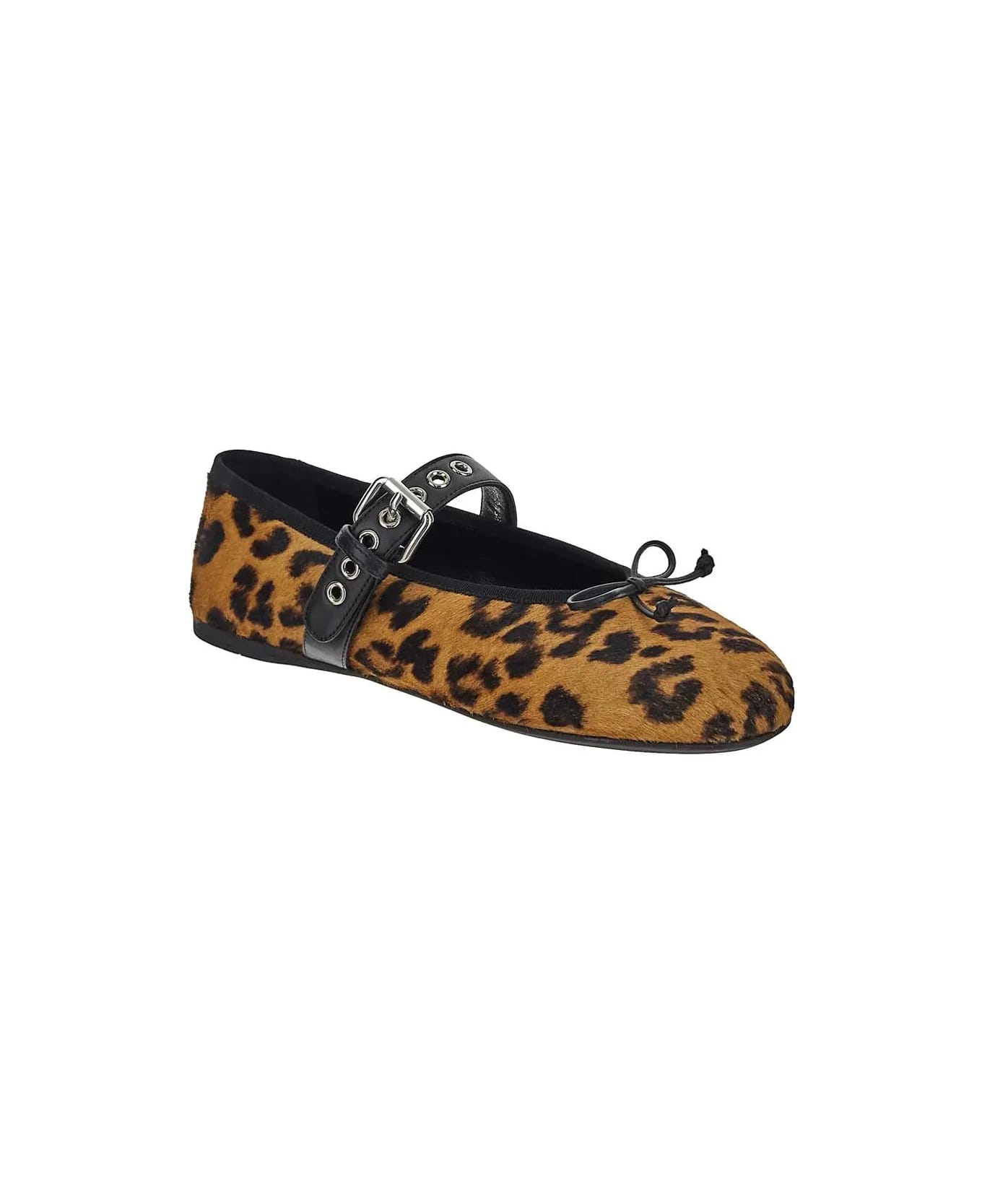 Miu Miu Leopard Ballerinas - Miele