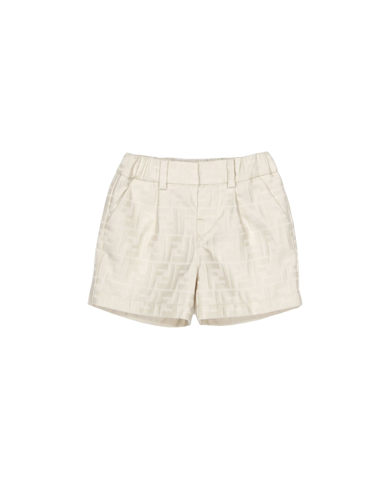 Fendi Beige Monogram Shorts - Brown