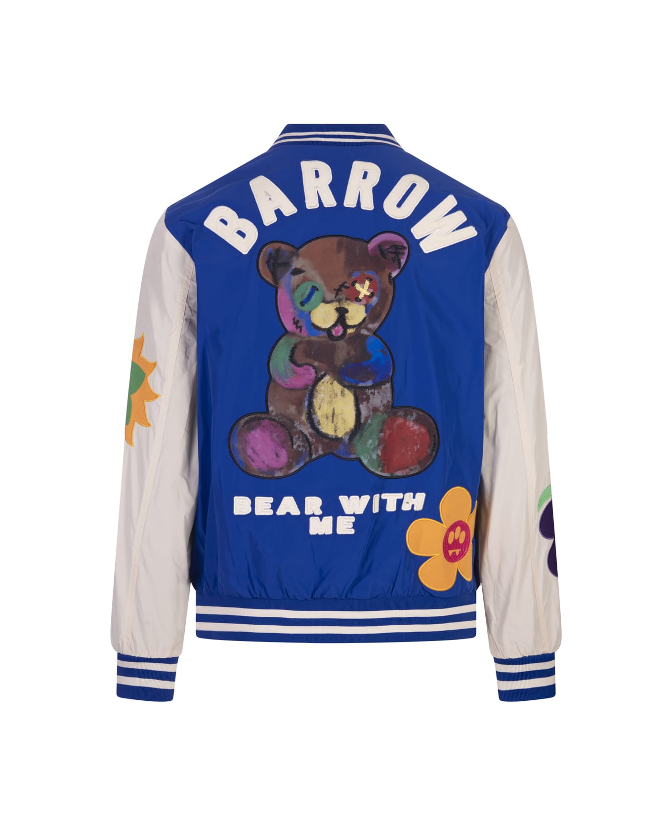 Barrow Blue College Bomber Jacket With Applications - Blue