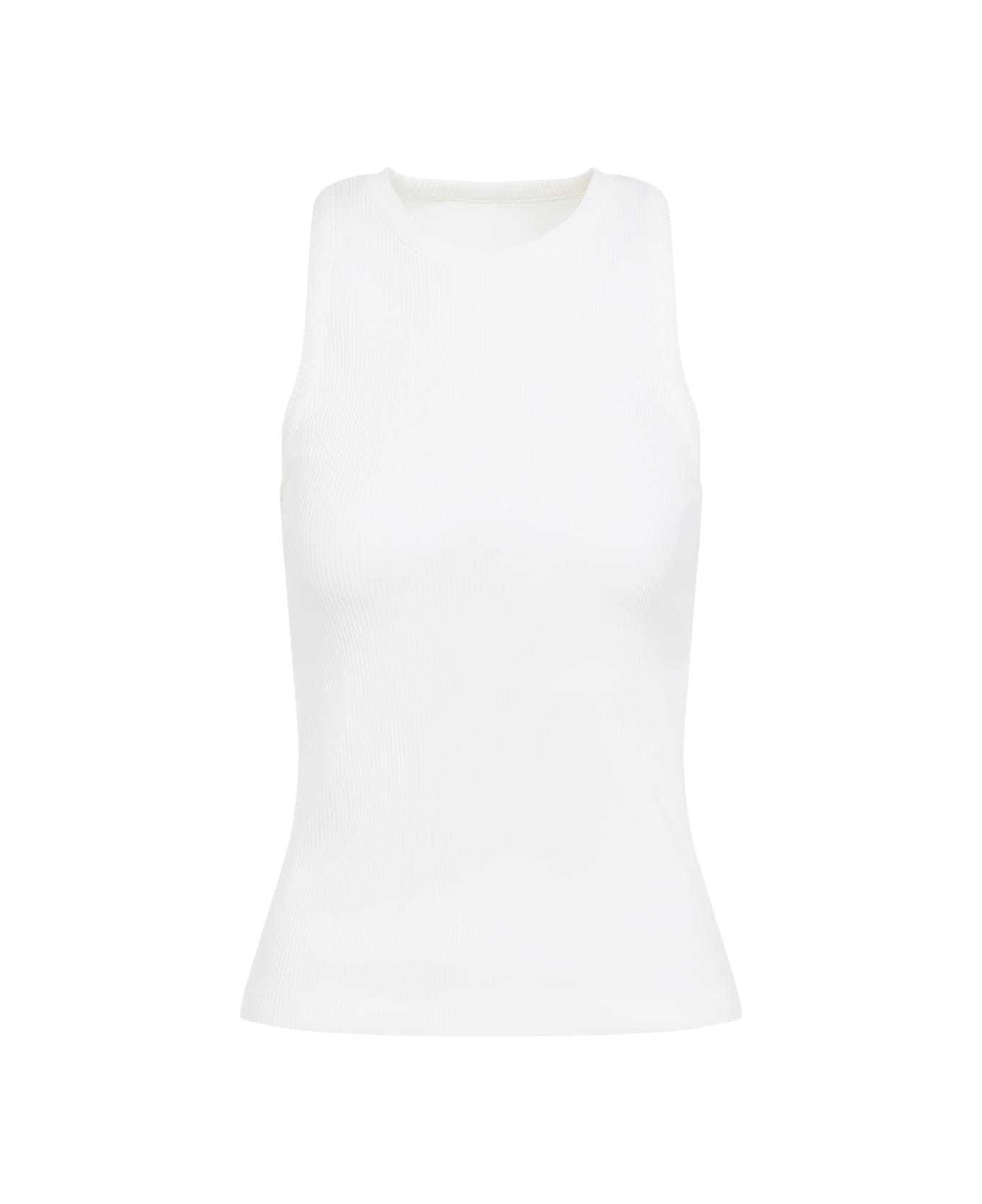 Bottega Veneta Cotton Ribbed Tank Top - Chalk
