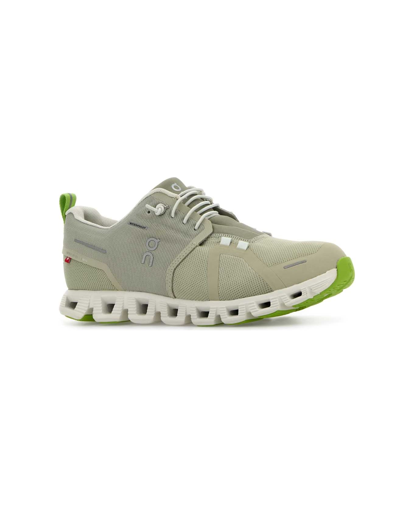 ON Pastel Green Fabric Cloud 5 Waterproof Sneakers - CHALKICE