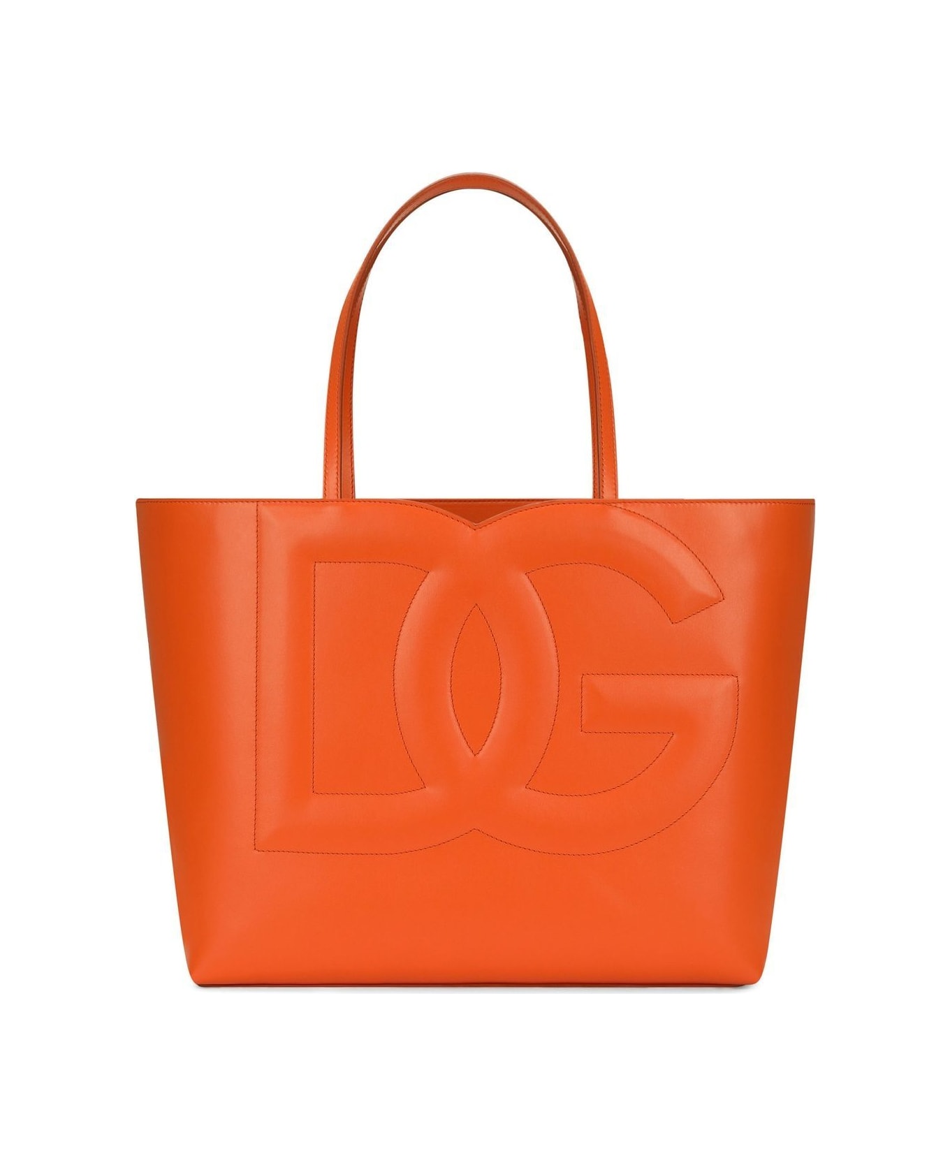 Dolce 
Gabbana Dg Logo Medium Shopping Bag - Orange