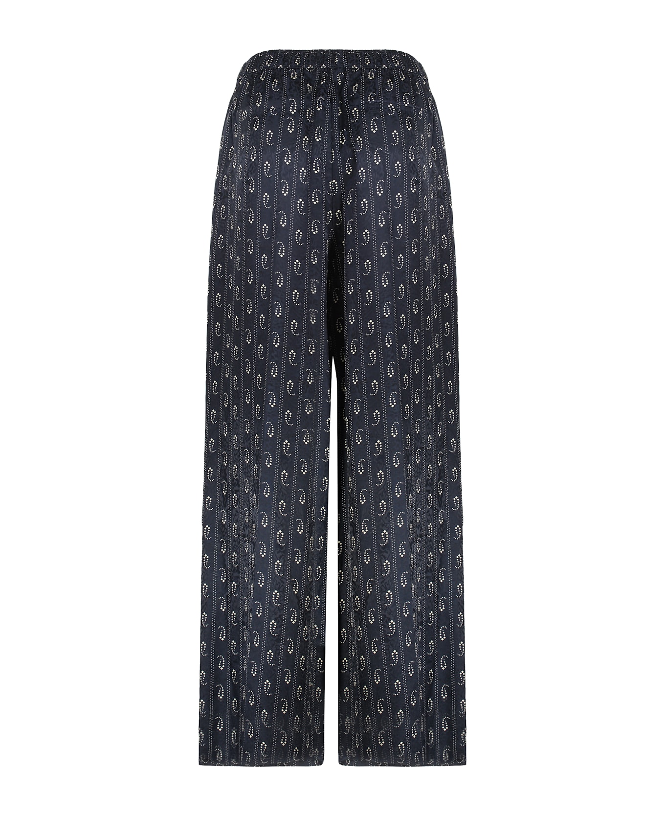 Tory Burch Pants In Viscose And Silk - blue