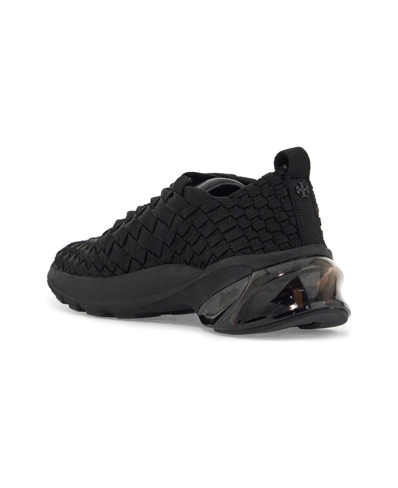 Tory Burch Good Luck Woven Trainers - PERFECT BLACK (Black)