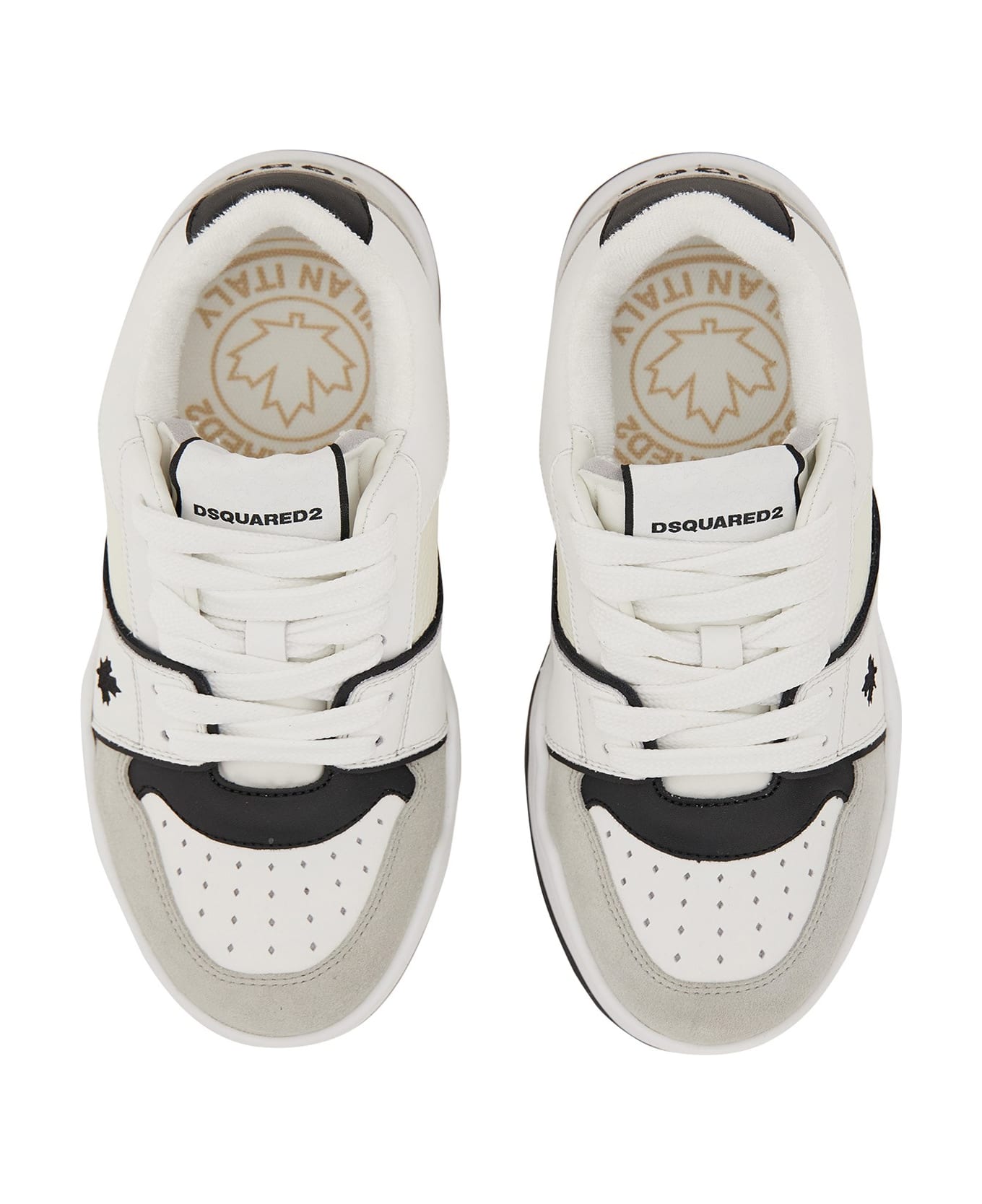 Dsquared2 Spiker Lace-up Low Top Sneakers - BIANCO スニーカー