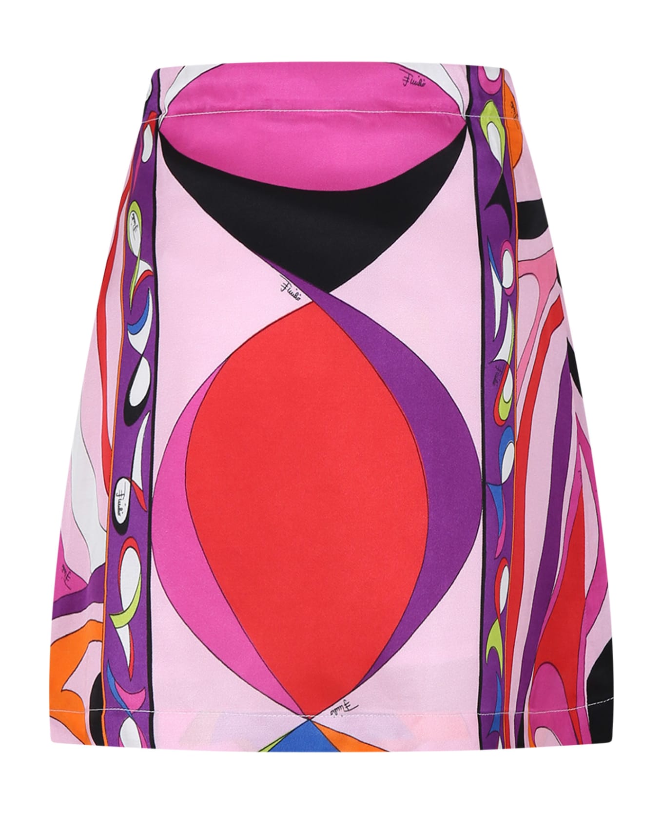 Pucci Multicolor Skirt For Girl - Multicolor ボトムス