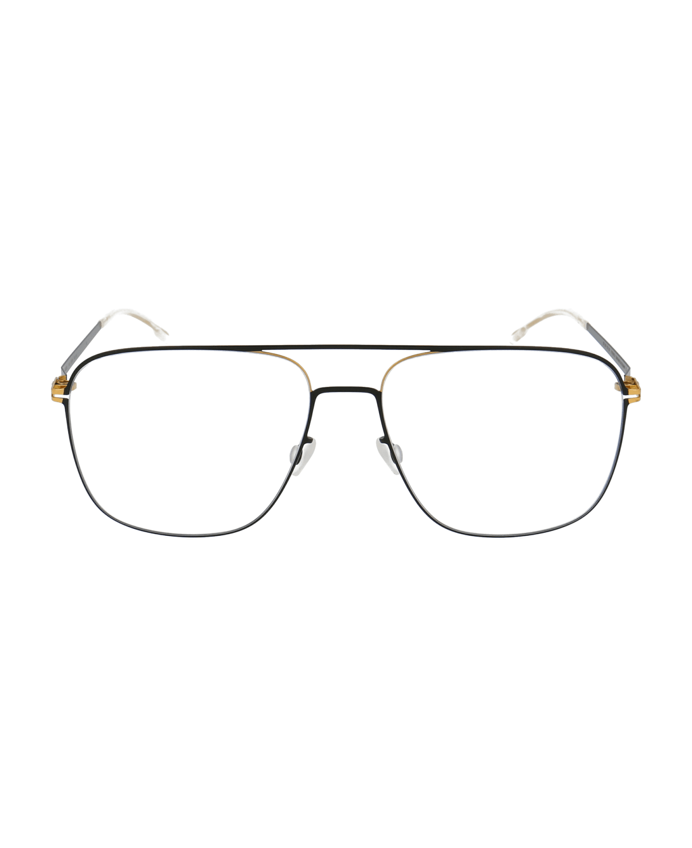Mykita Steen Glasses - 167 Gold/Jet Black Clear アイウェア