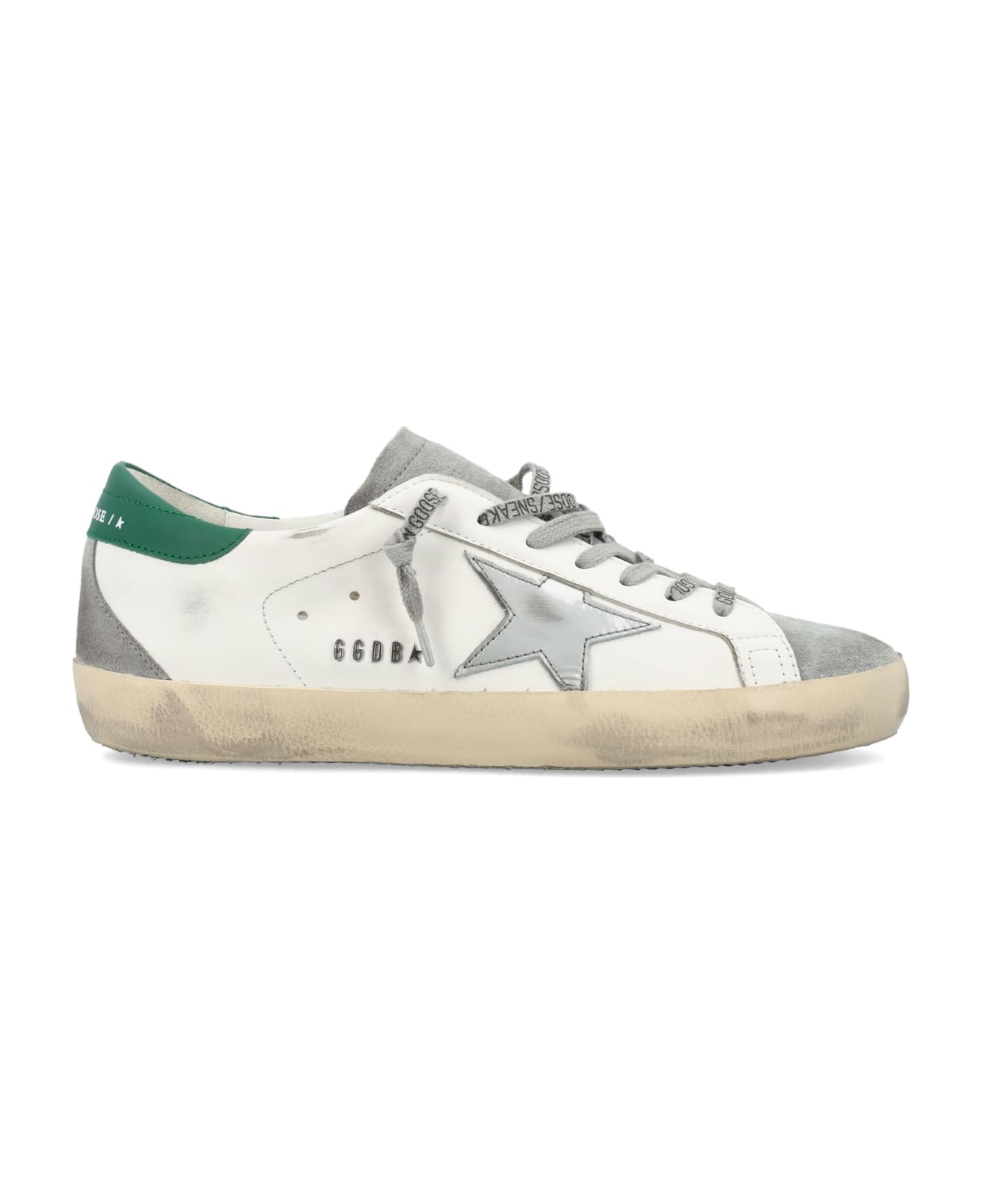 Golden Goose Super-star Classic Sneakers - WHITE SILVER GREEN