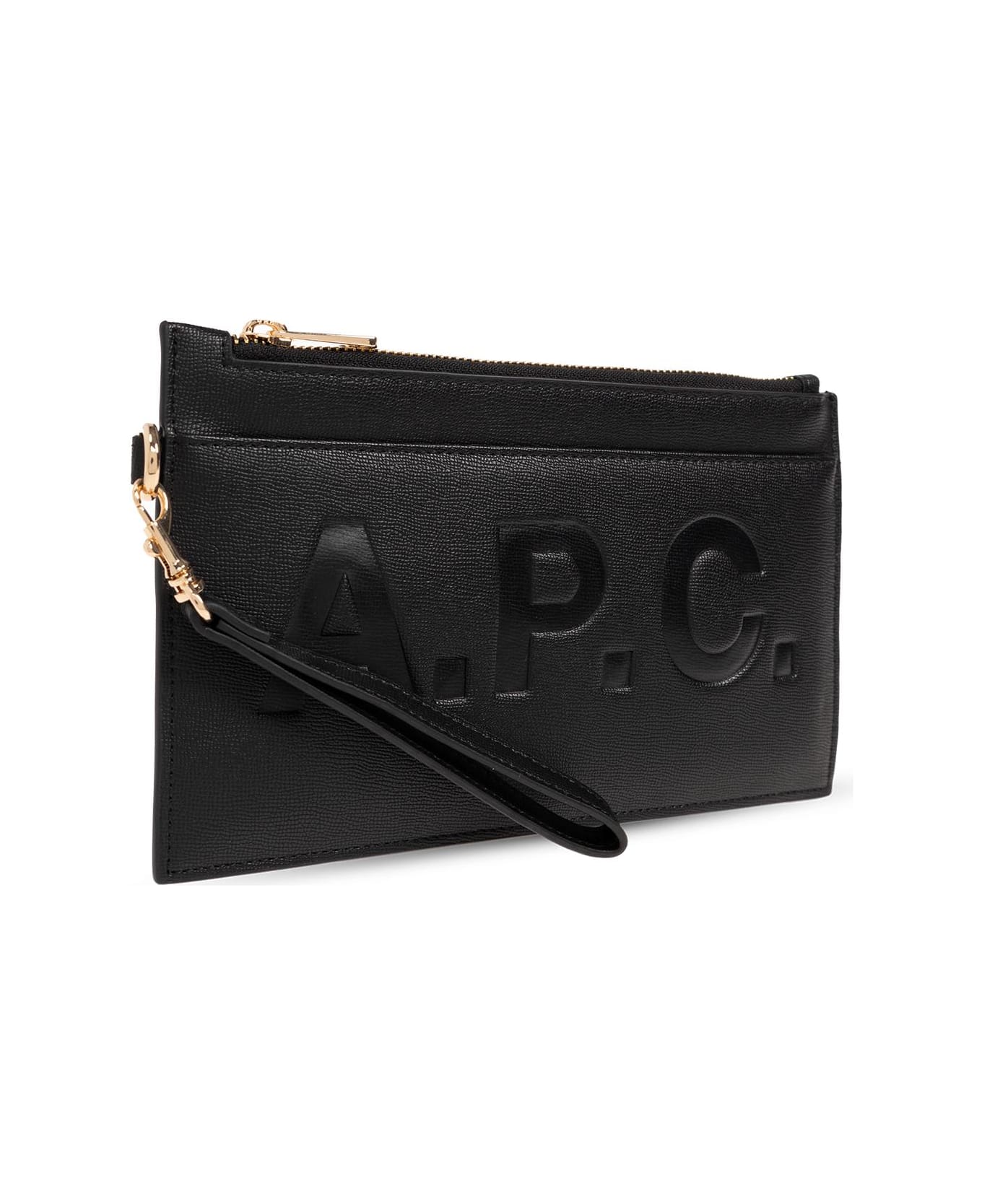 A.P.C. Pouch With Logo - Lzz Black