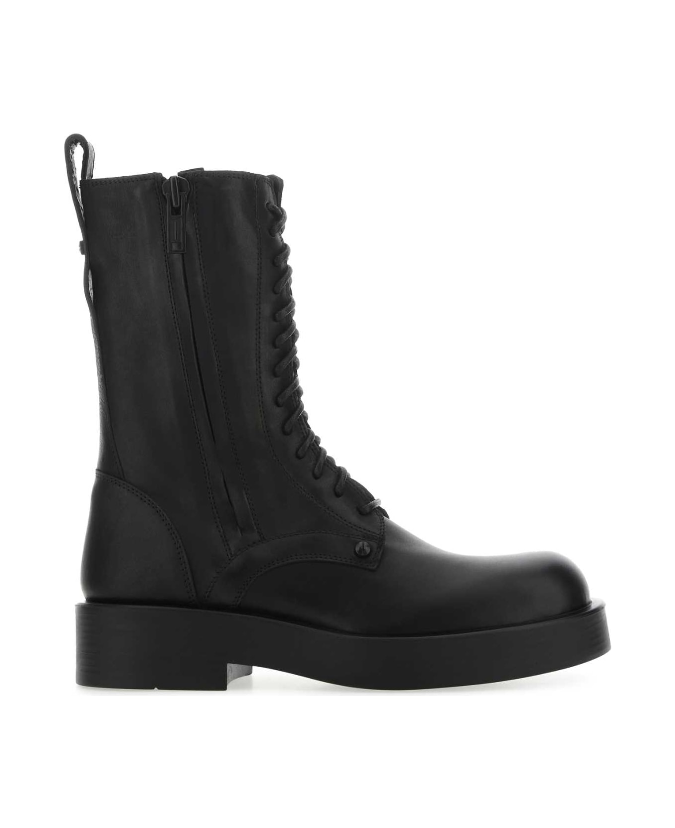 Ann Demeulemeester Black Leather Maxim Ankle Boots - 099 ブーツ