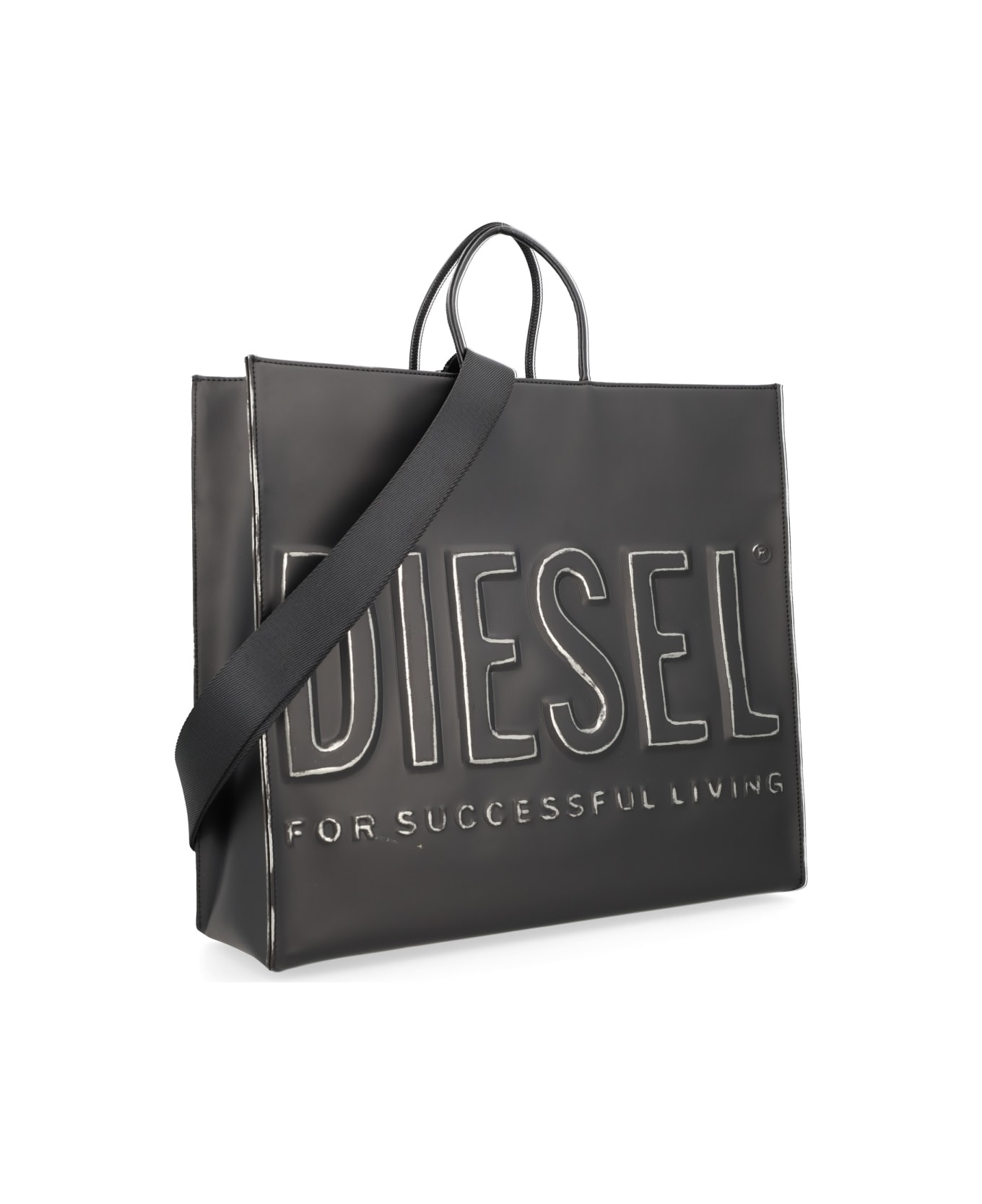 Diesel "dsl 3d" Tote Bag - BLACK