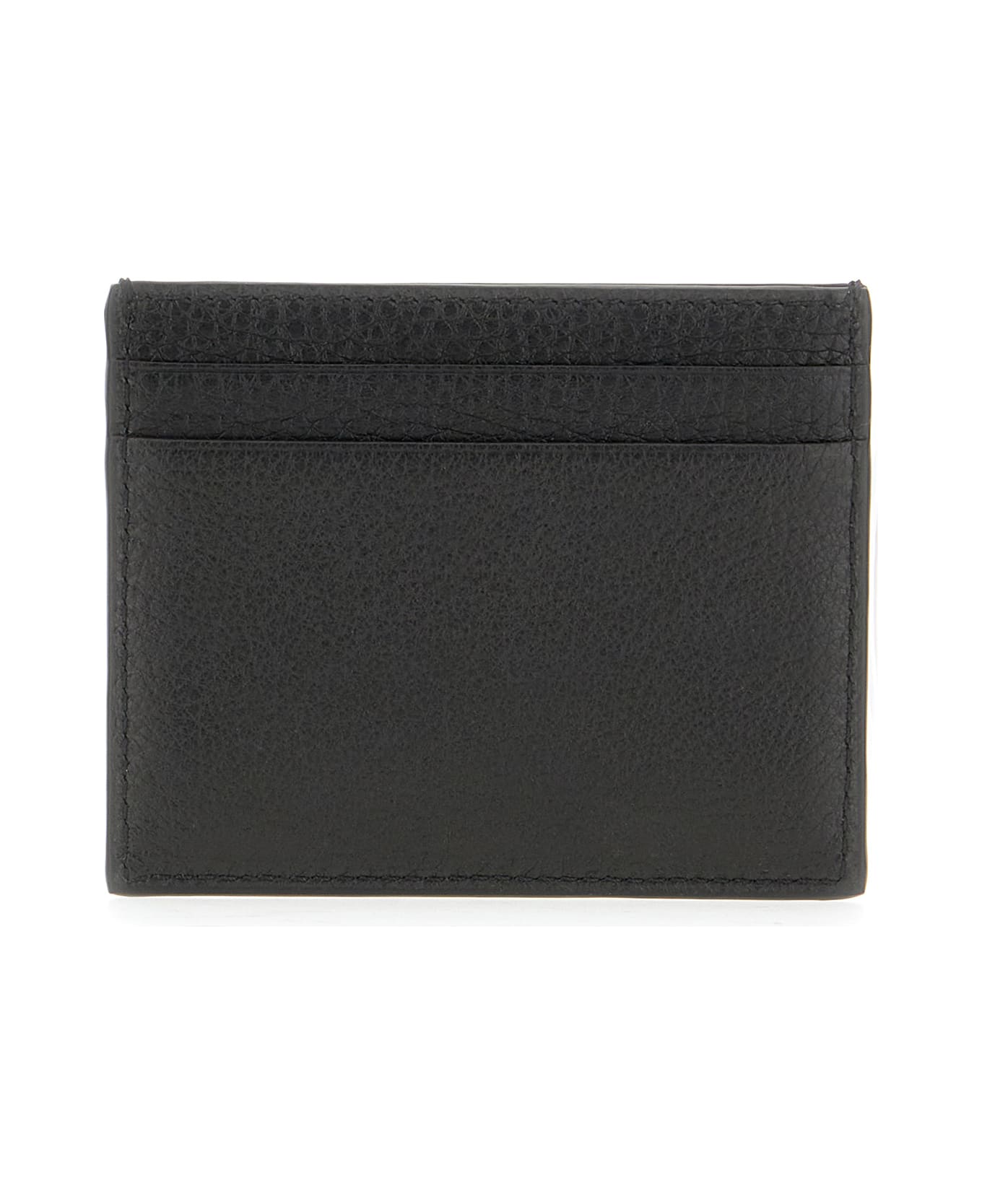 Valentino Garavani Black Leather Card Holder - Nero