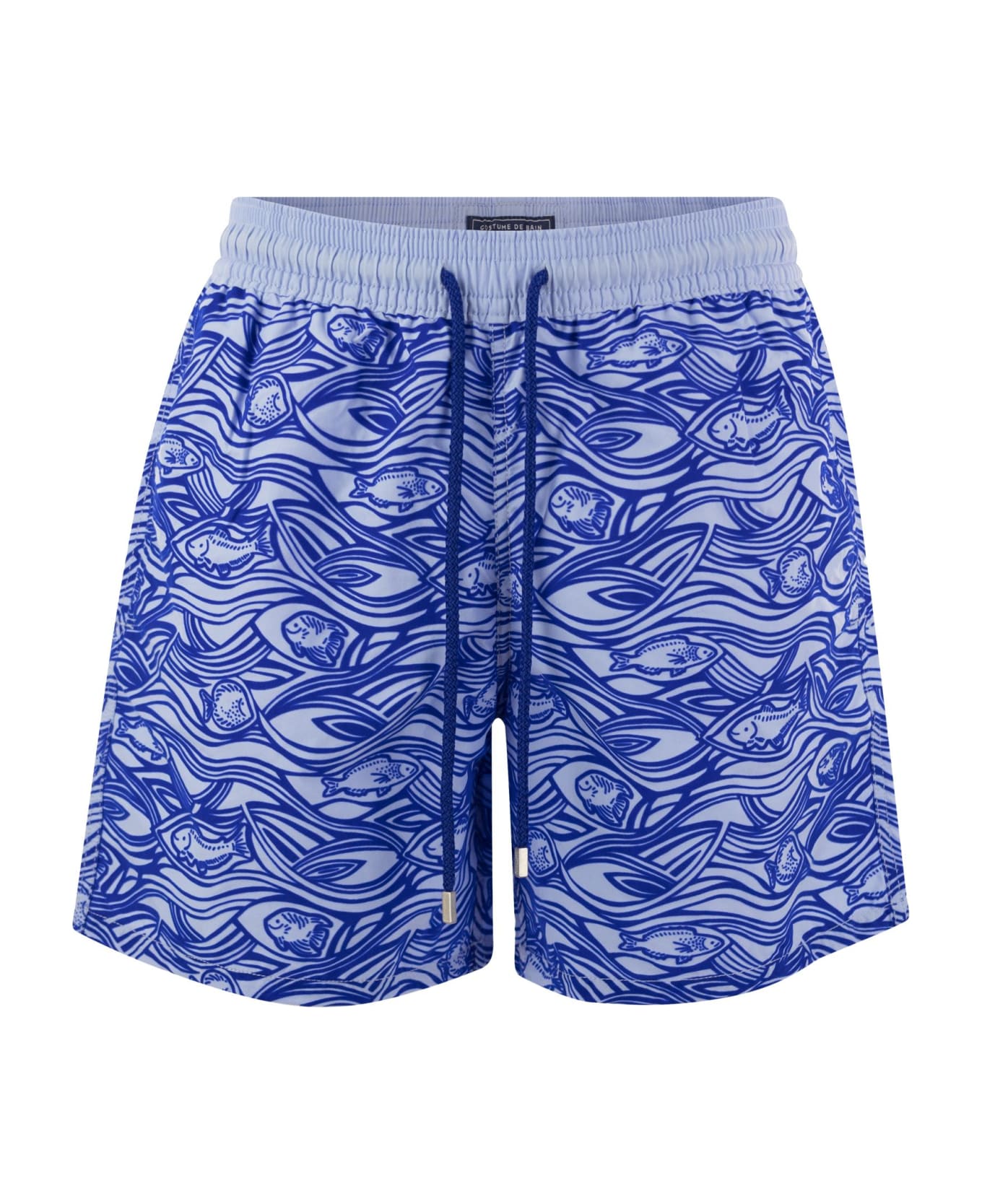 Vilebrequin Flocked Aquarium Swimming Shorts - Blue 水着