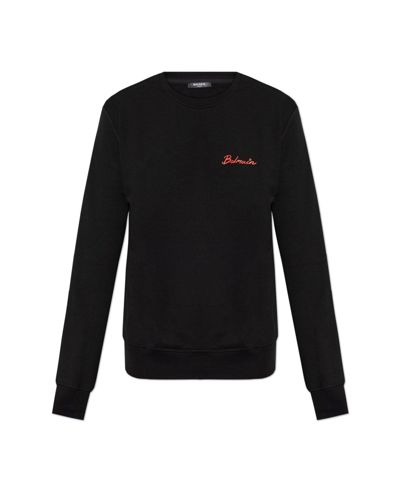 Balmain Kiss-printed Round Neck Sweatshirt - Noir/rouge