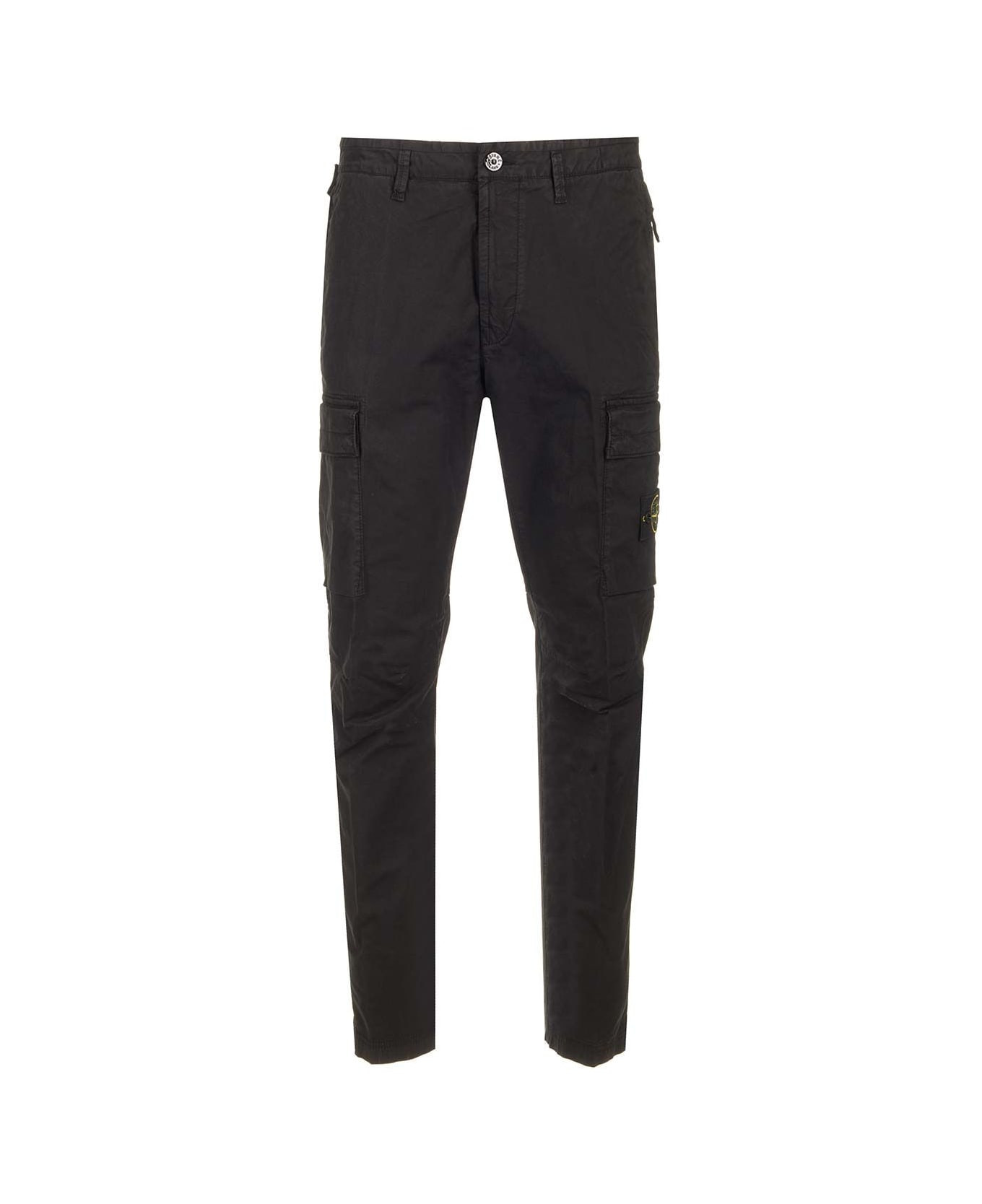 Stone Island Cargo Trousers - Black