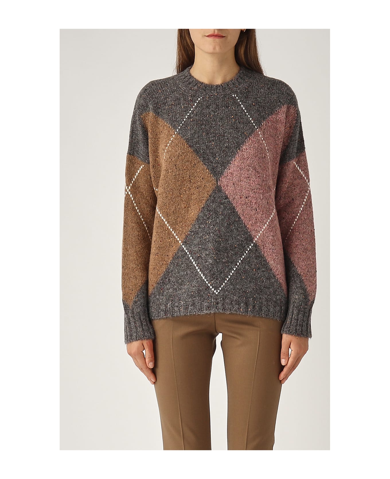 Gran Sasso Alpaca Sweater - ANTRACITE-FANGO