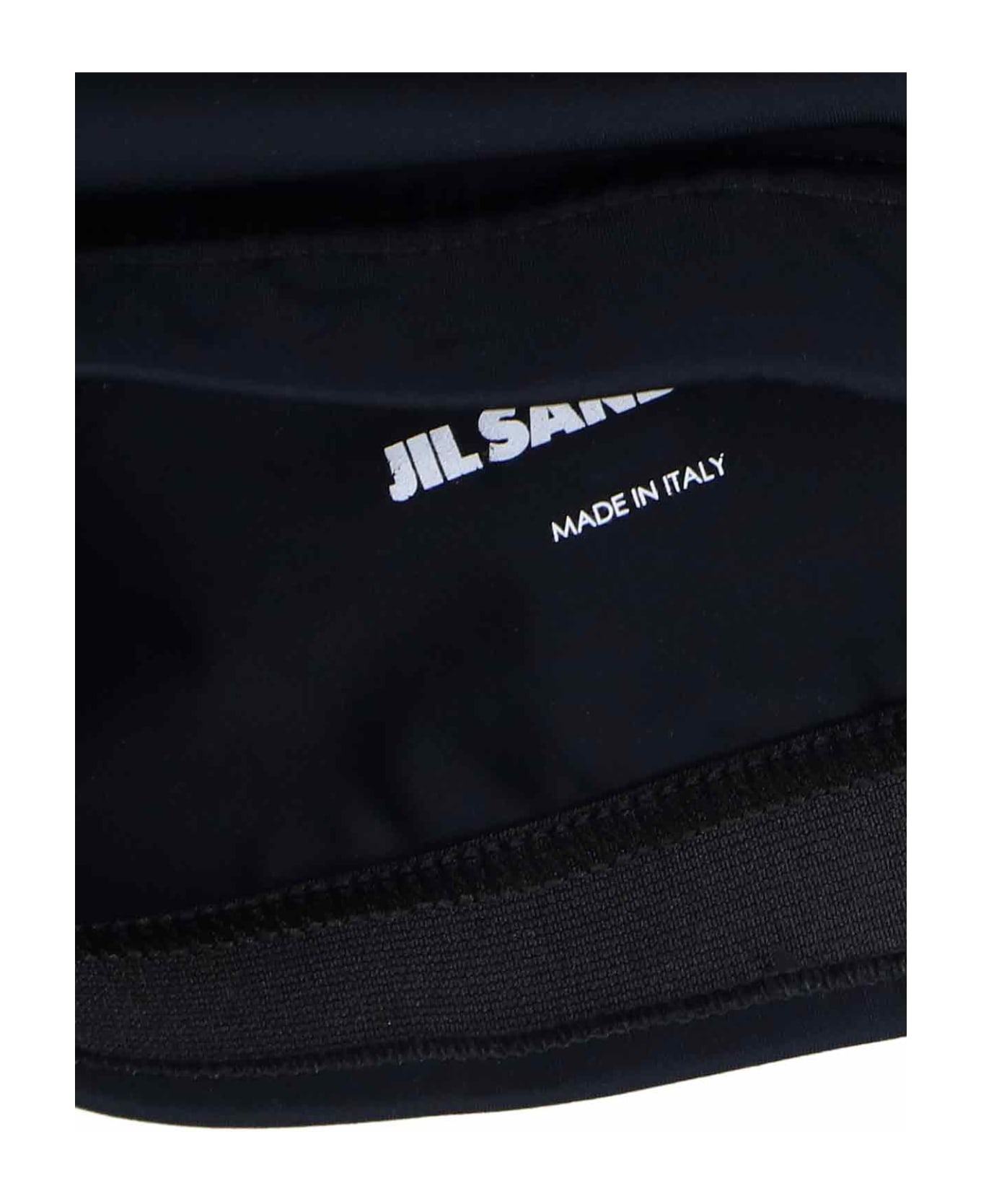 Jil Sander Crop-top With Logo - black