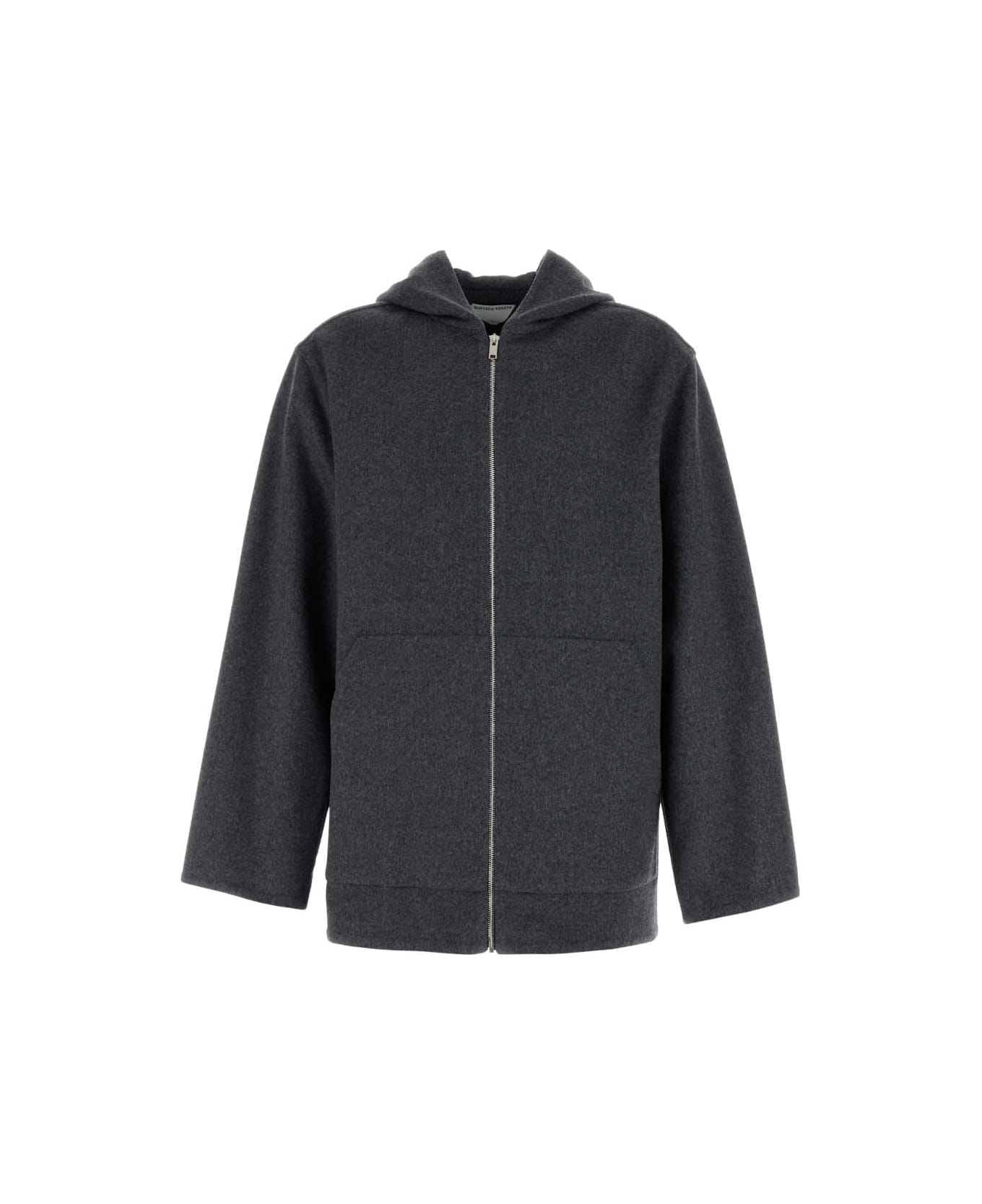 Bottega Veneta Dark Grey Wool Sweatshirt - CHARCOALMELANGE