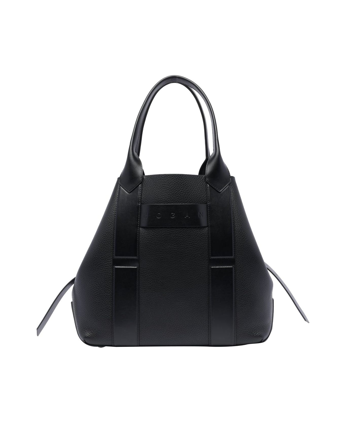 Hogan Script Medium Shopping Bag - Black