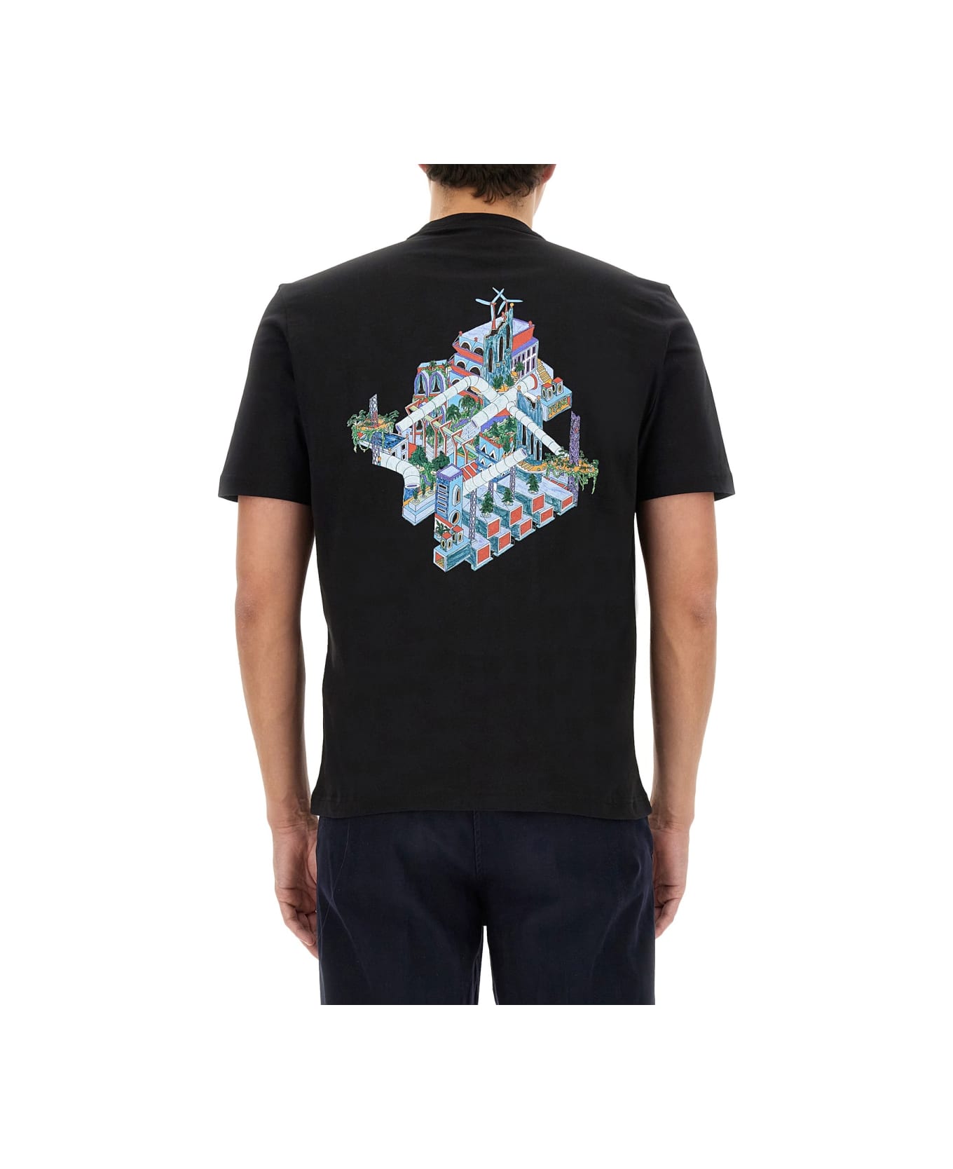 PS by Paul Smith T-shirt With Logo - BLACK シャツ