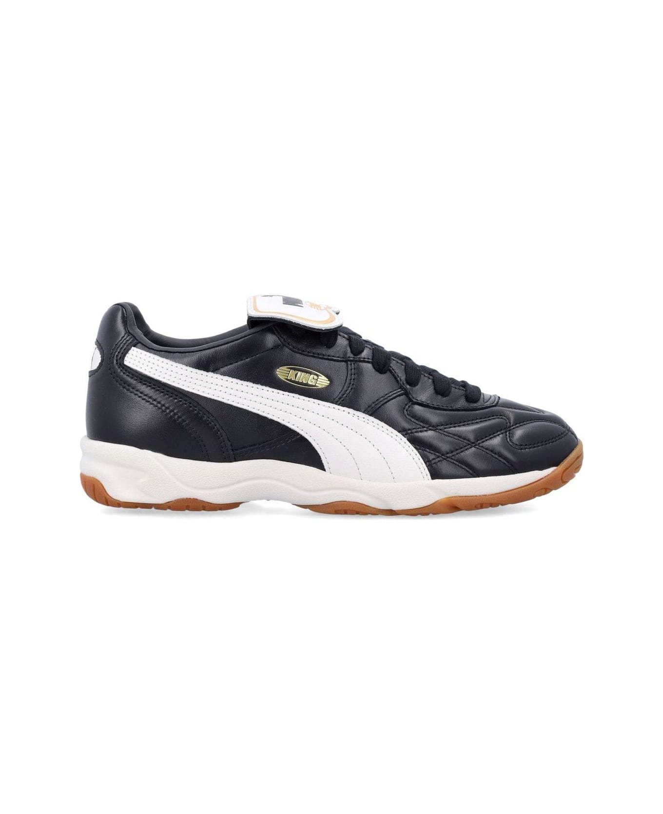 Puma King Indoor Lace-up Sneakers - BLACK/WHITE