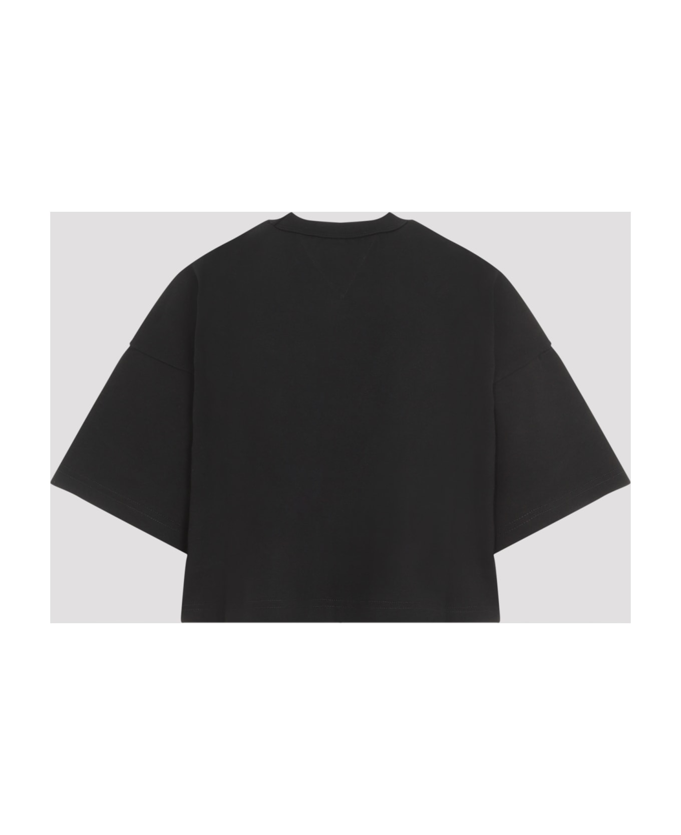 Bottega Veneta Bv Embroidered Cropped T-shirt - Black