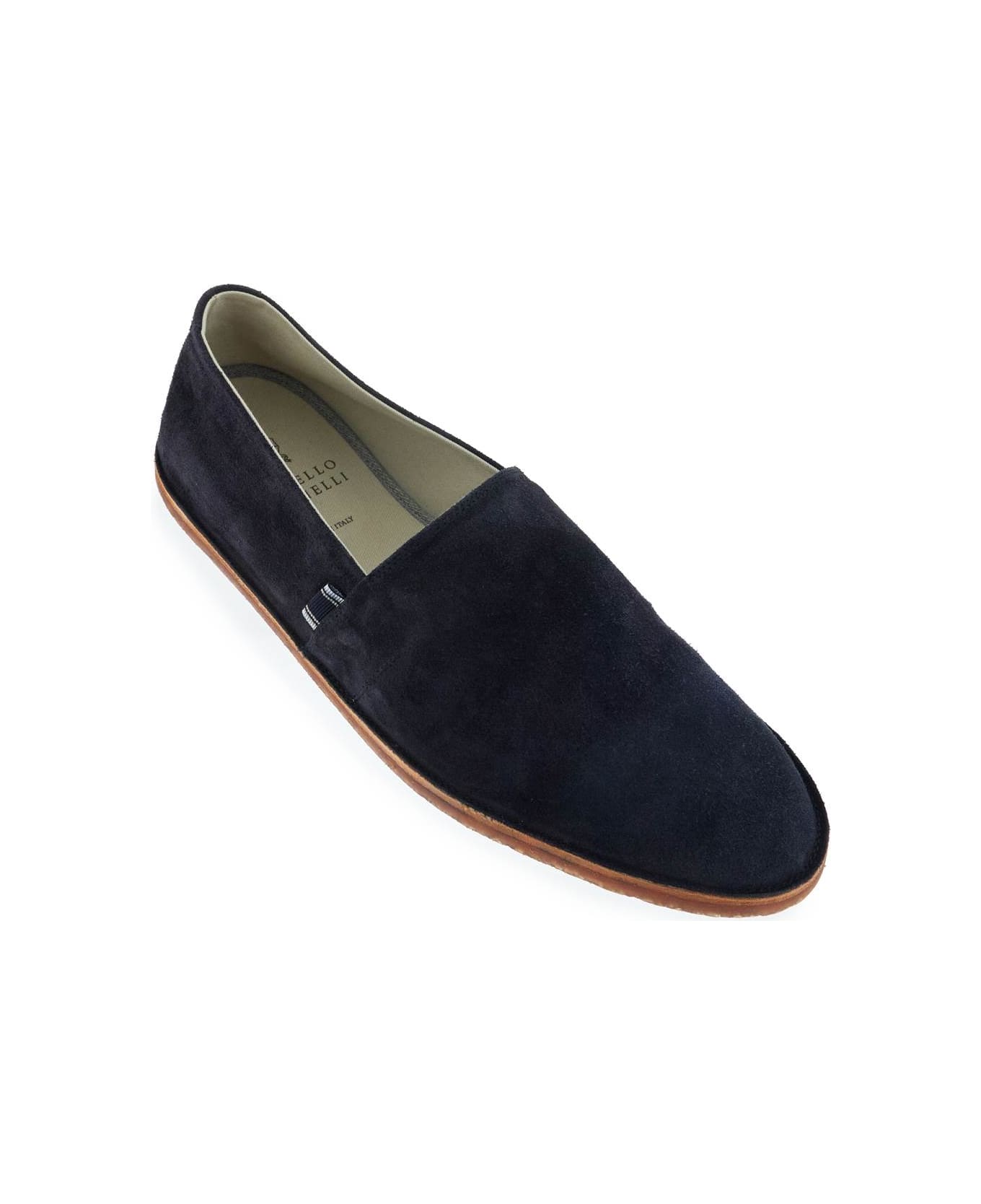 Brunello Cucinelli Suede Espad - BLUE (Blue)