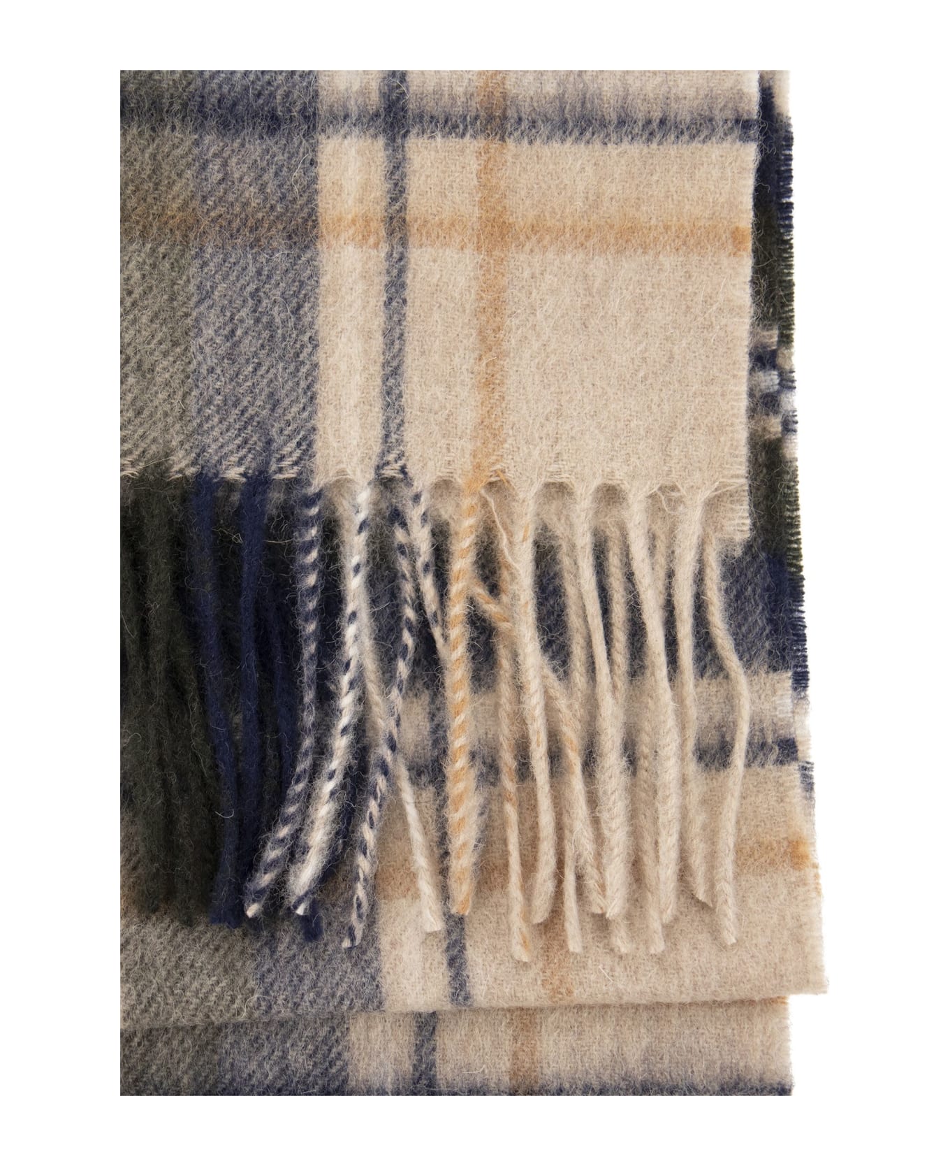 Barbour Wool Scarf Check - Beige