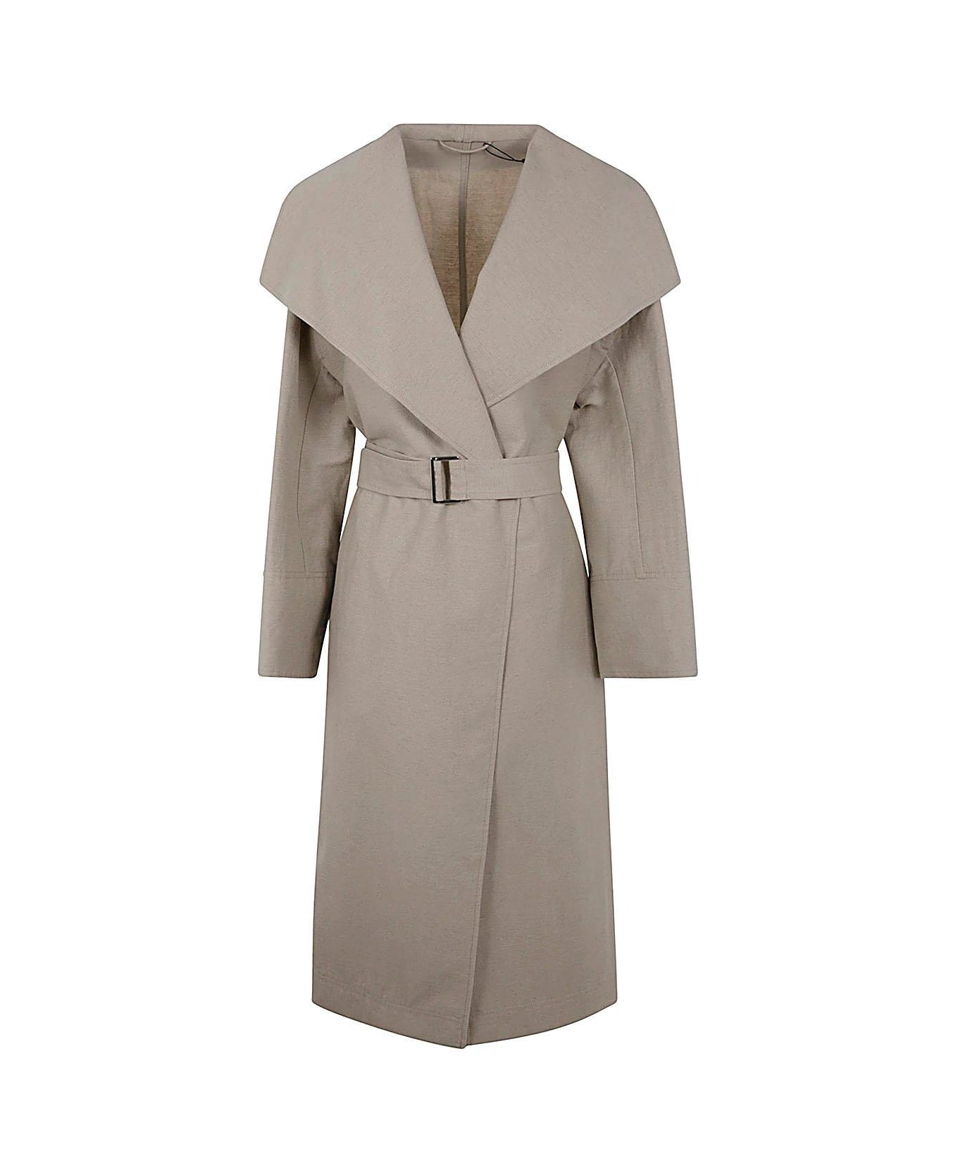 Totême Signature Belted Midi Coat - Beige