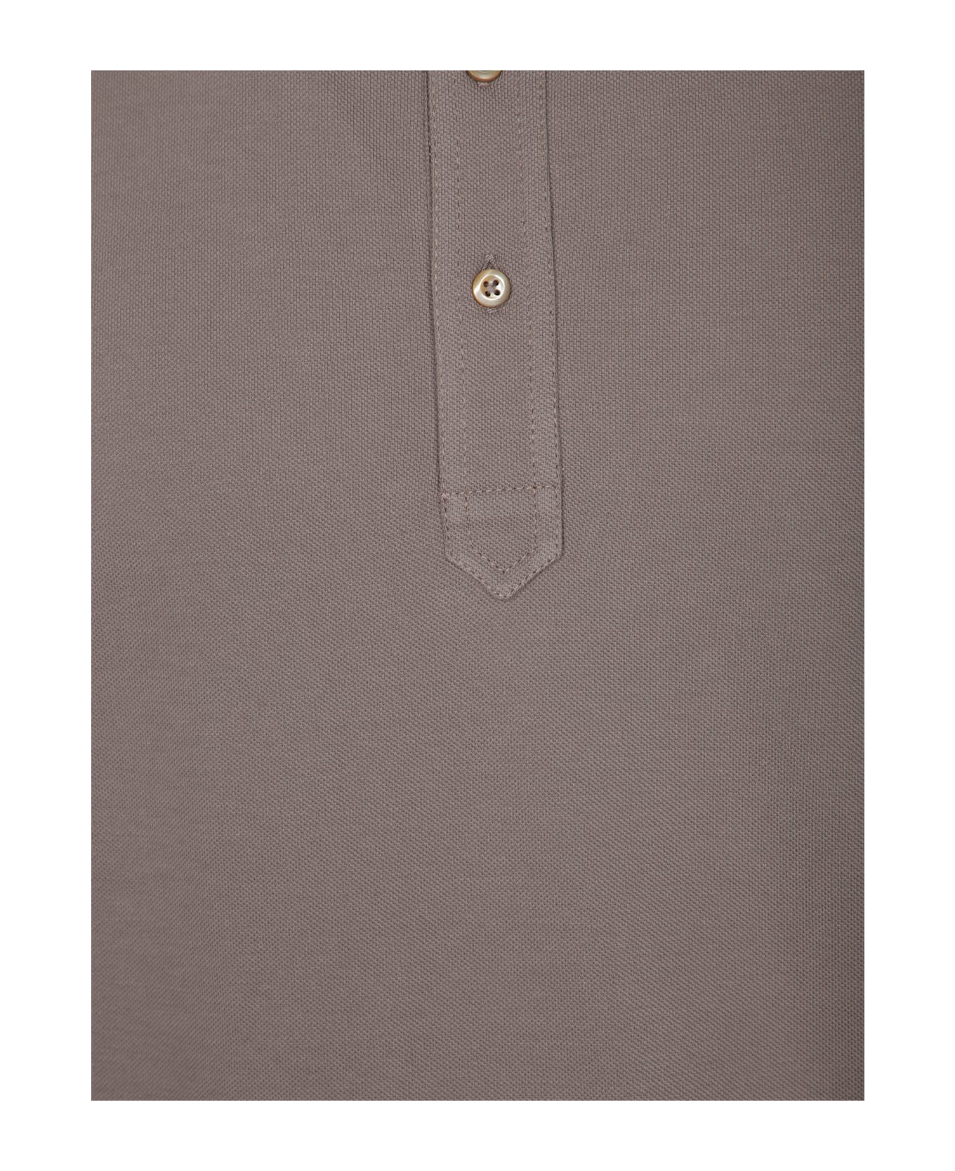 Brunello Cucinelli Taupe Piquã© Polo - Beige