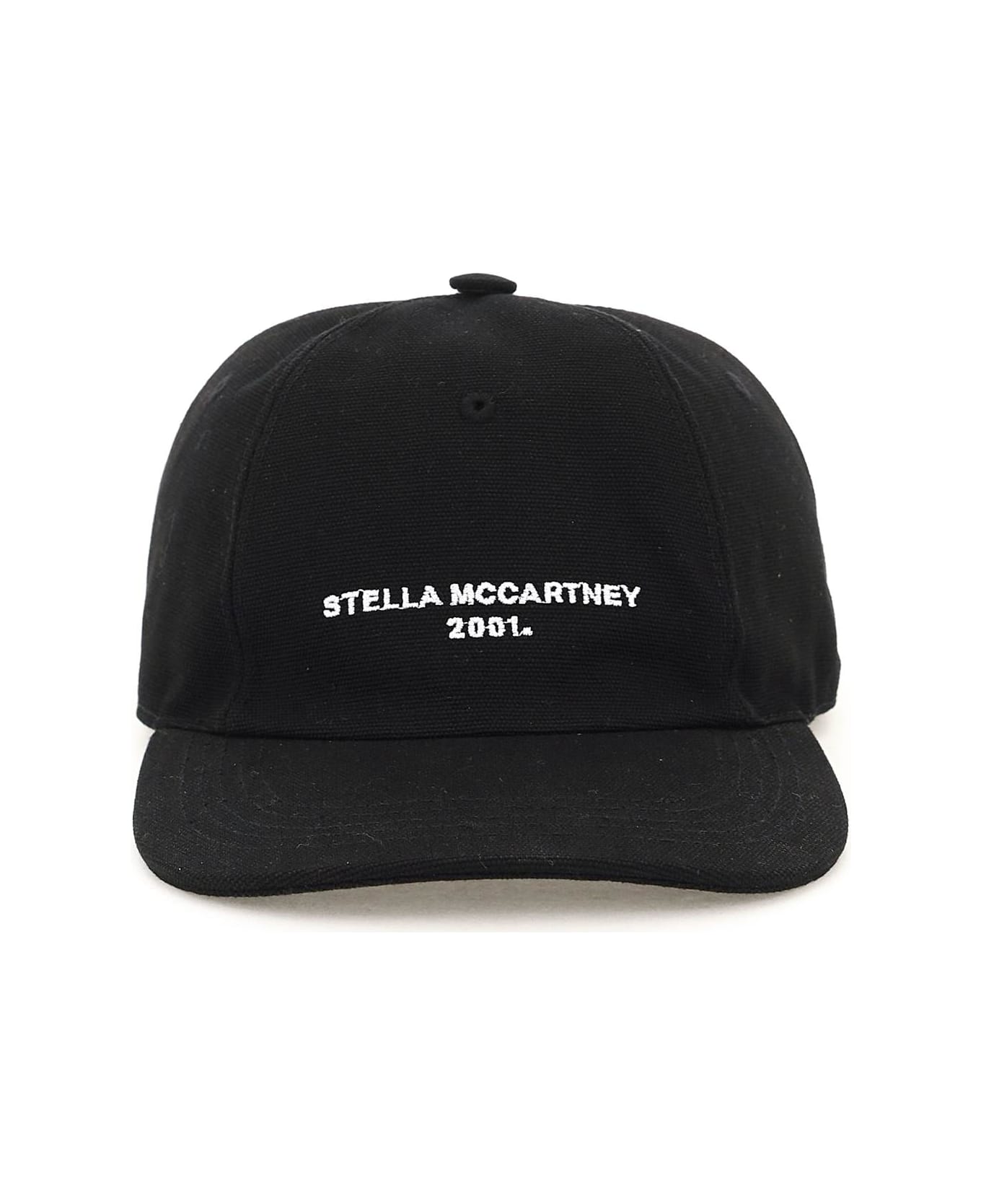 Stella McCartney Baseball Hat With Logo Embroidery - ULTRA BLACK (Black) 帽子