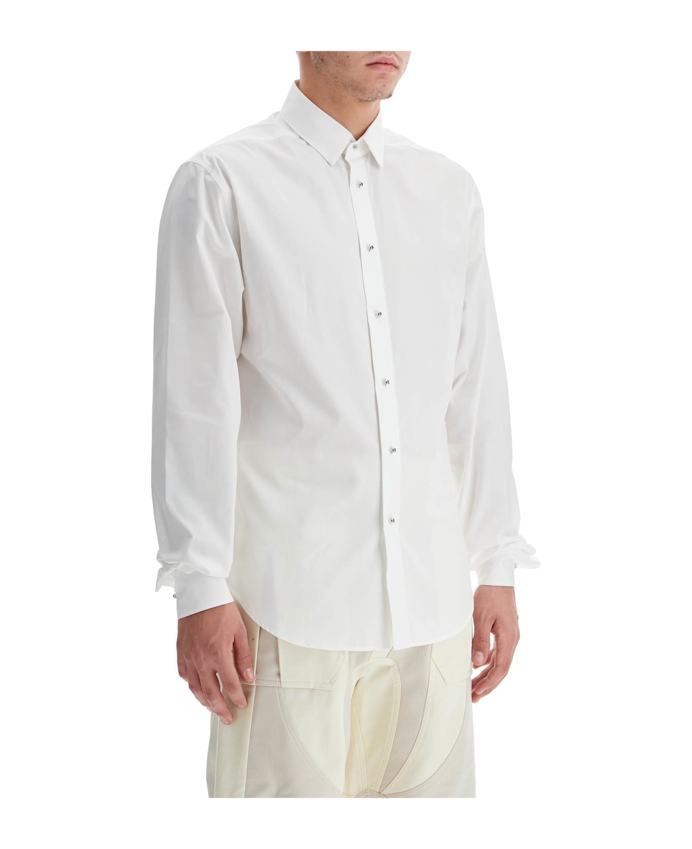 Mugler Poplin Shirt For Men - OFF WHITE (White)