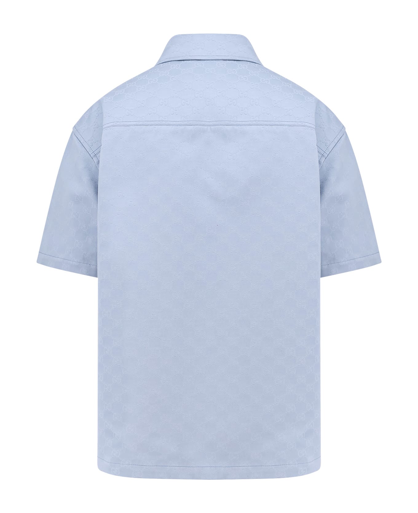 Gucci Gg Jacquard Oversize Cotton Shirt - BABYBLUE シャツ