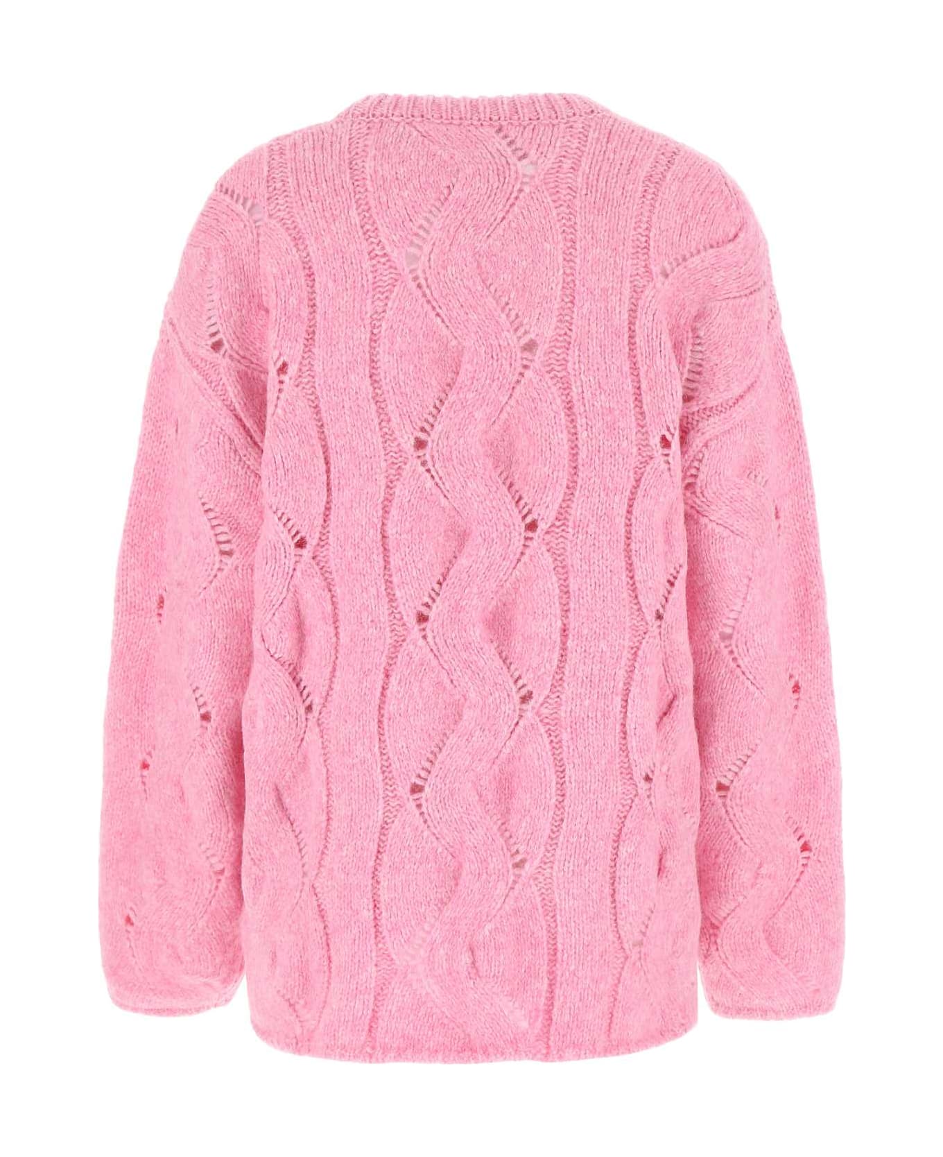Low Classic Pink Alpaca Blend Oversize Sweater - 0227