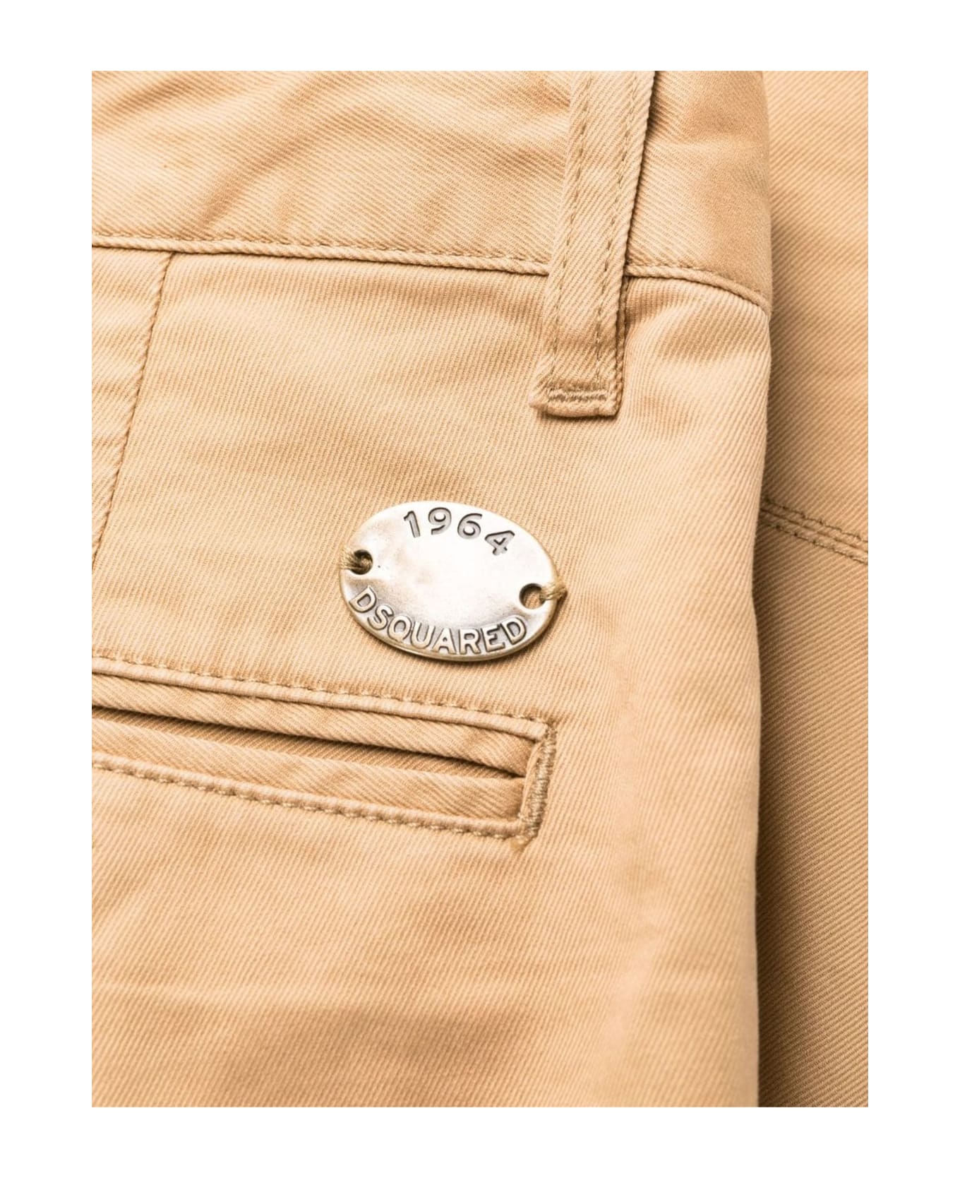 Dsquared2 Beige Cotton Trousers - Beige ボトムス